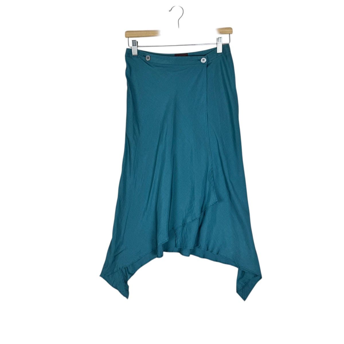 Romeo Gigli ☀️ROMEO GIGLI SILK ASYMMETRIC MAXI SKIRTS Size 29" - 2 Thumbnail
