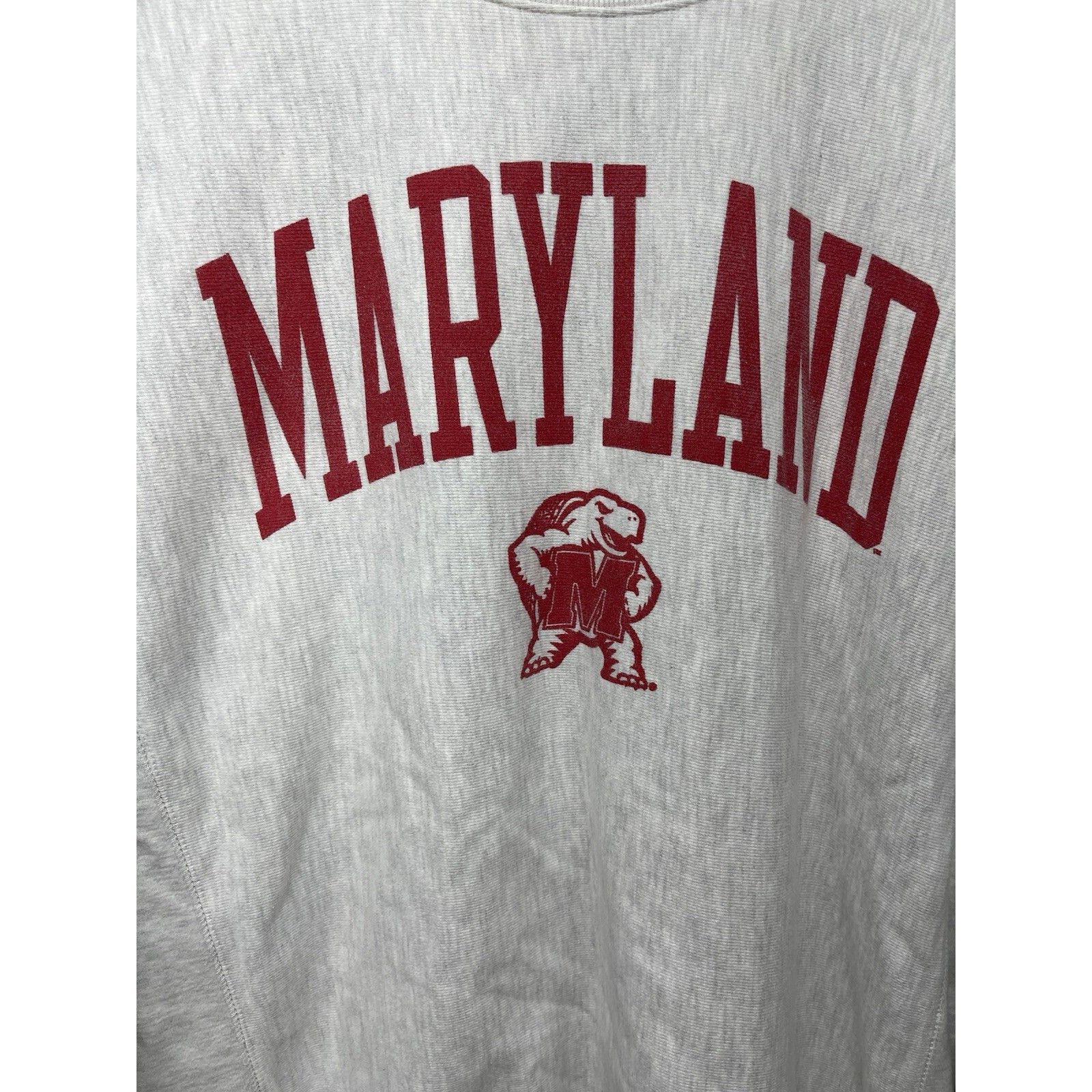 Champion VTG 80s MARYLAND TERRAPINS GRAY CHAMPION REVERSE WEAVE CREWN Size US L / EU 52-54 / 3 - 3 Thumbnail