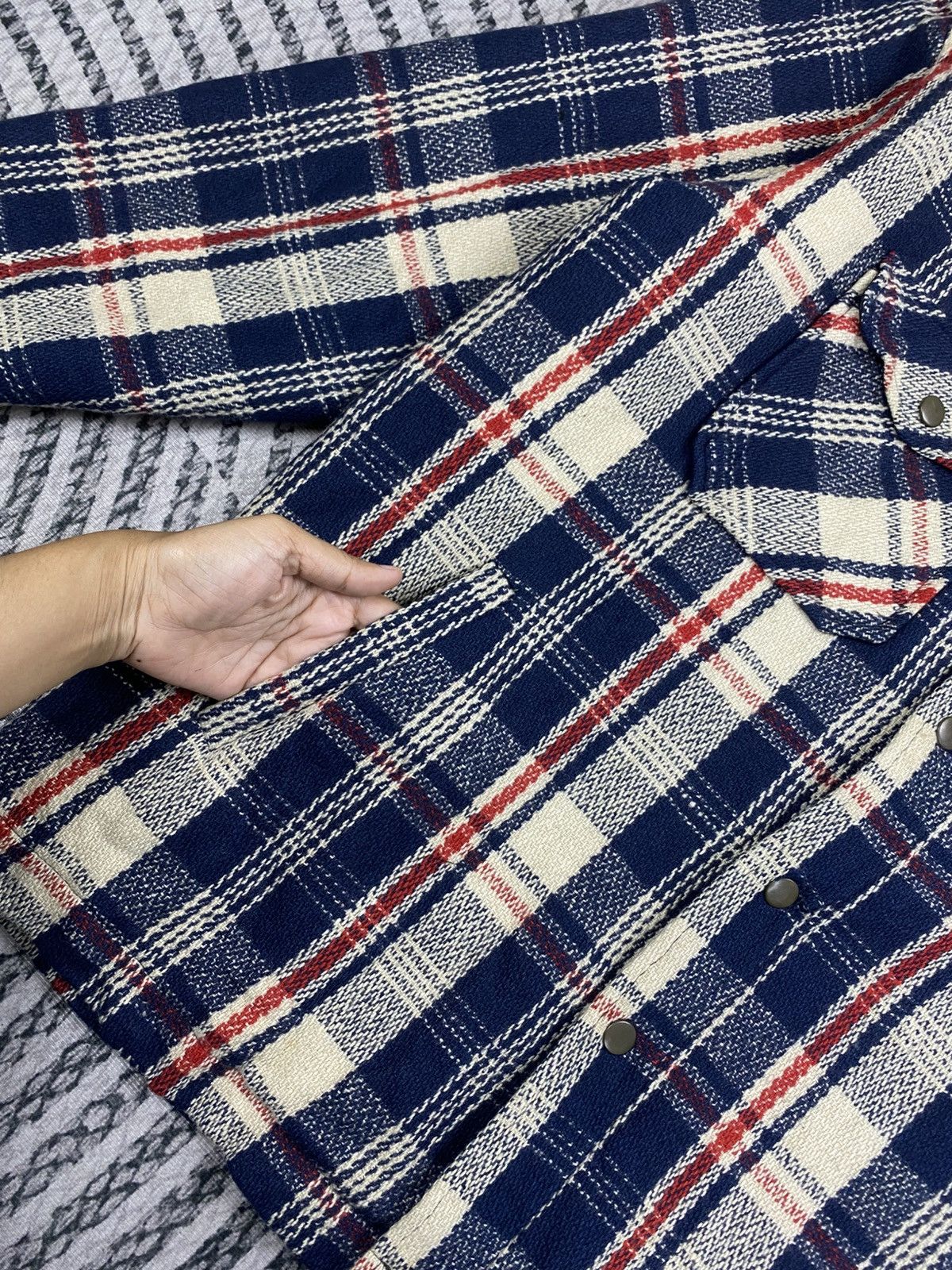 Vintage Vintage REPLIQUE Checked Western Jacket Size US L / EU 52-54 / 3 - 9 Thumbnail