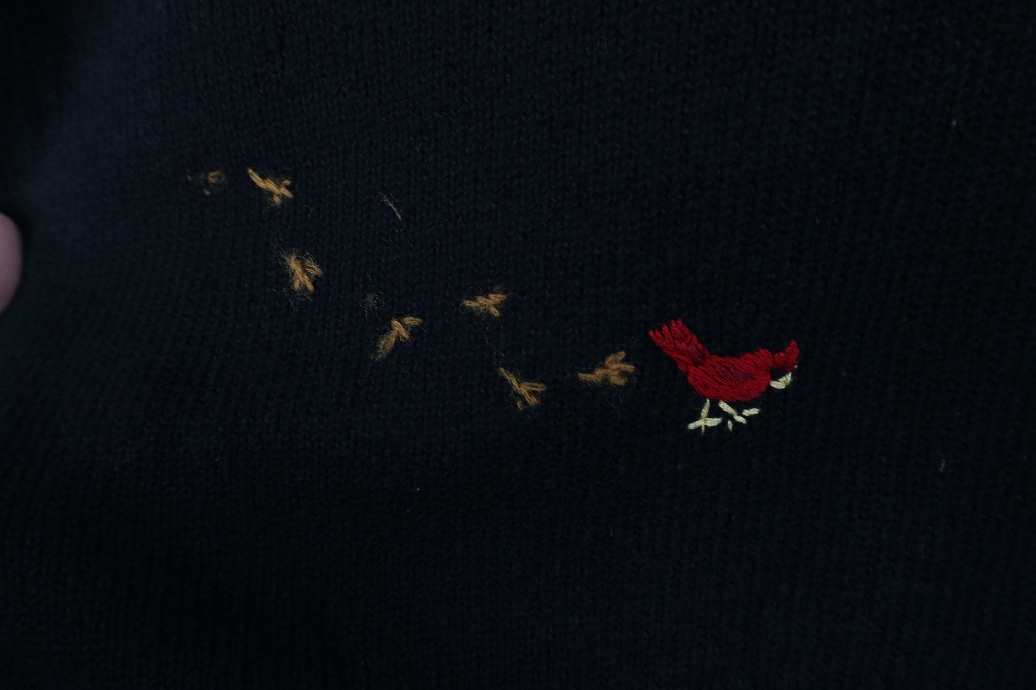 Vintage Vintage 90s Streetwear Blend Embroidered Nature Knit Sweater Size L / US 10 / IT 46 - 12 Thumbnail