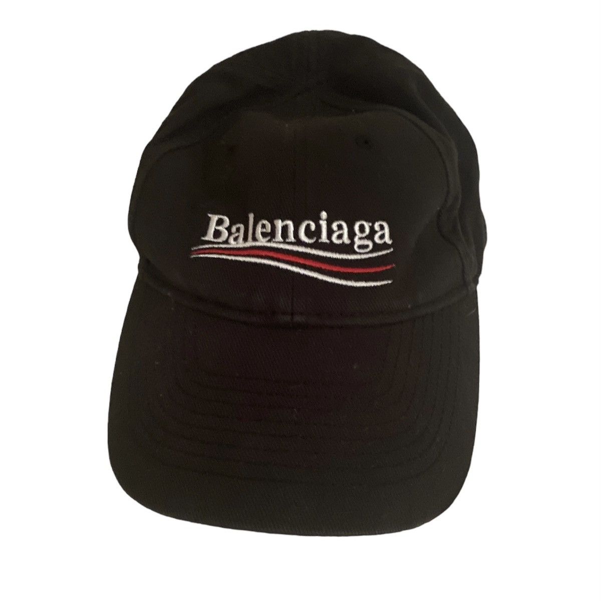 image of Balenciaga Campaign Logo Hat in Black, Men's
