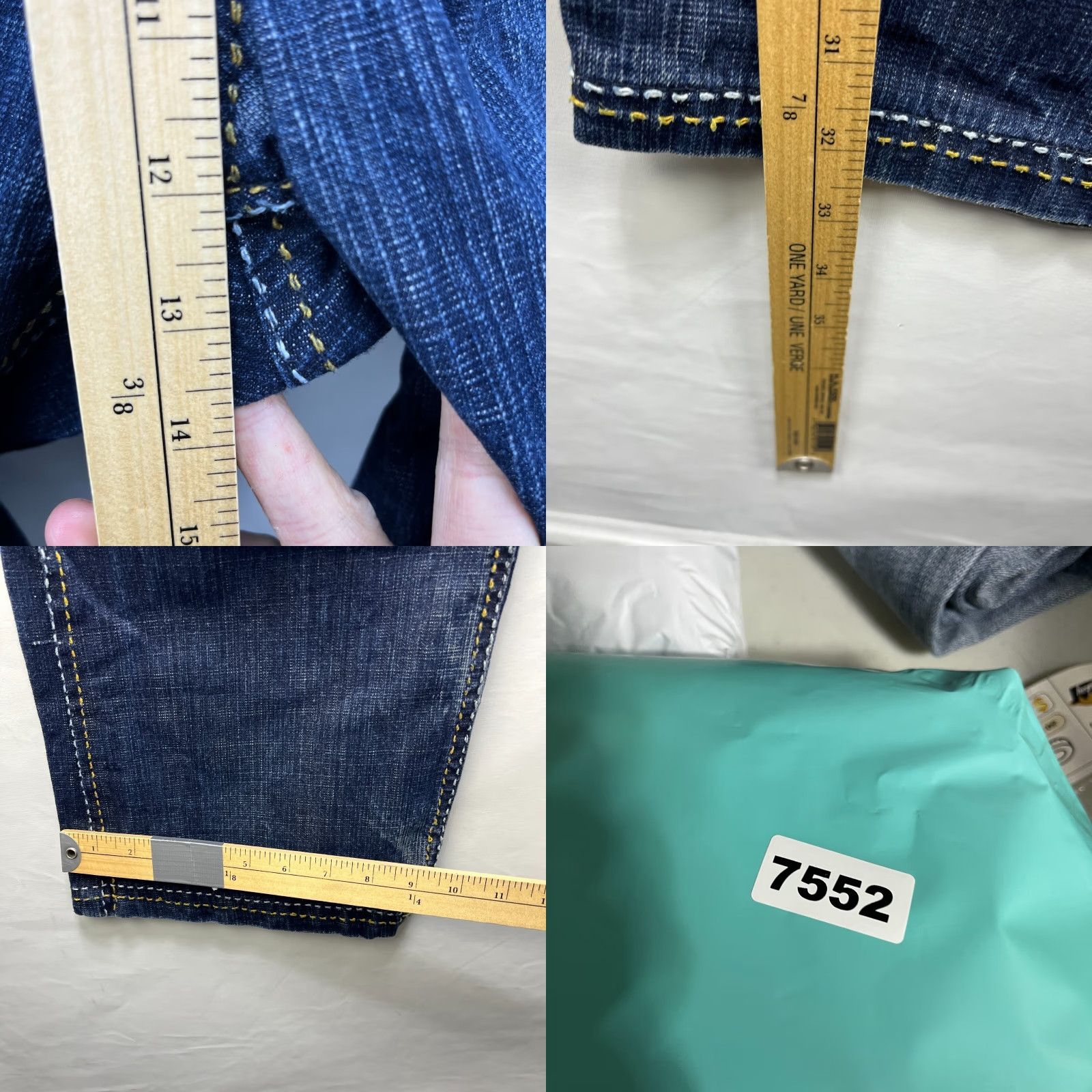 Vintage VINTAGE PACO Jeans Skater 34 x 32 Denim Wide-Leg Men Blue Refuse Baggy Dragon Embroidered Size US 34 / EU 50 - 9 Thumbnail