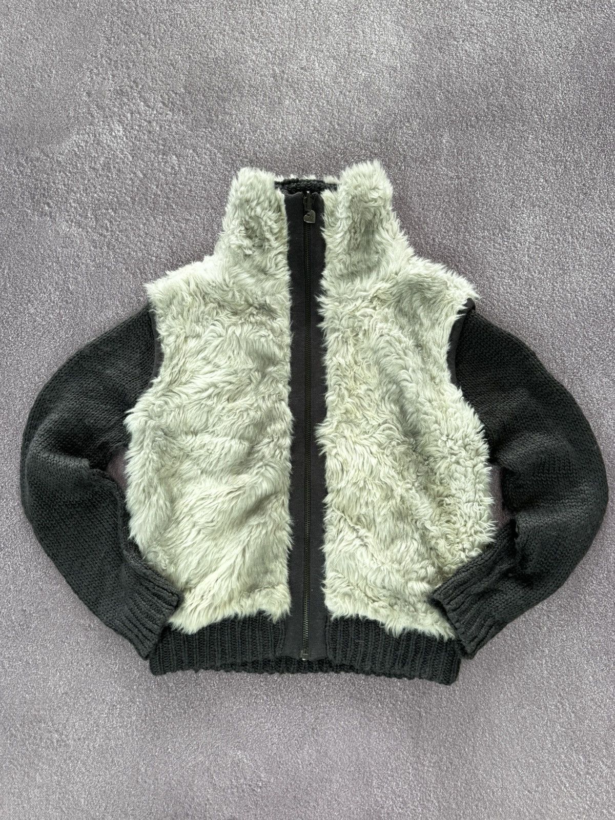 If Six Was Nine Japanese vintage Lgb style Y2K fur zip sweater Size S / US 4 / IT 40 - 1 Thumbnail