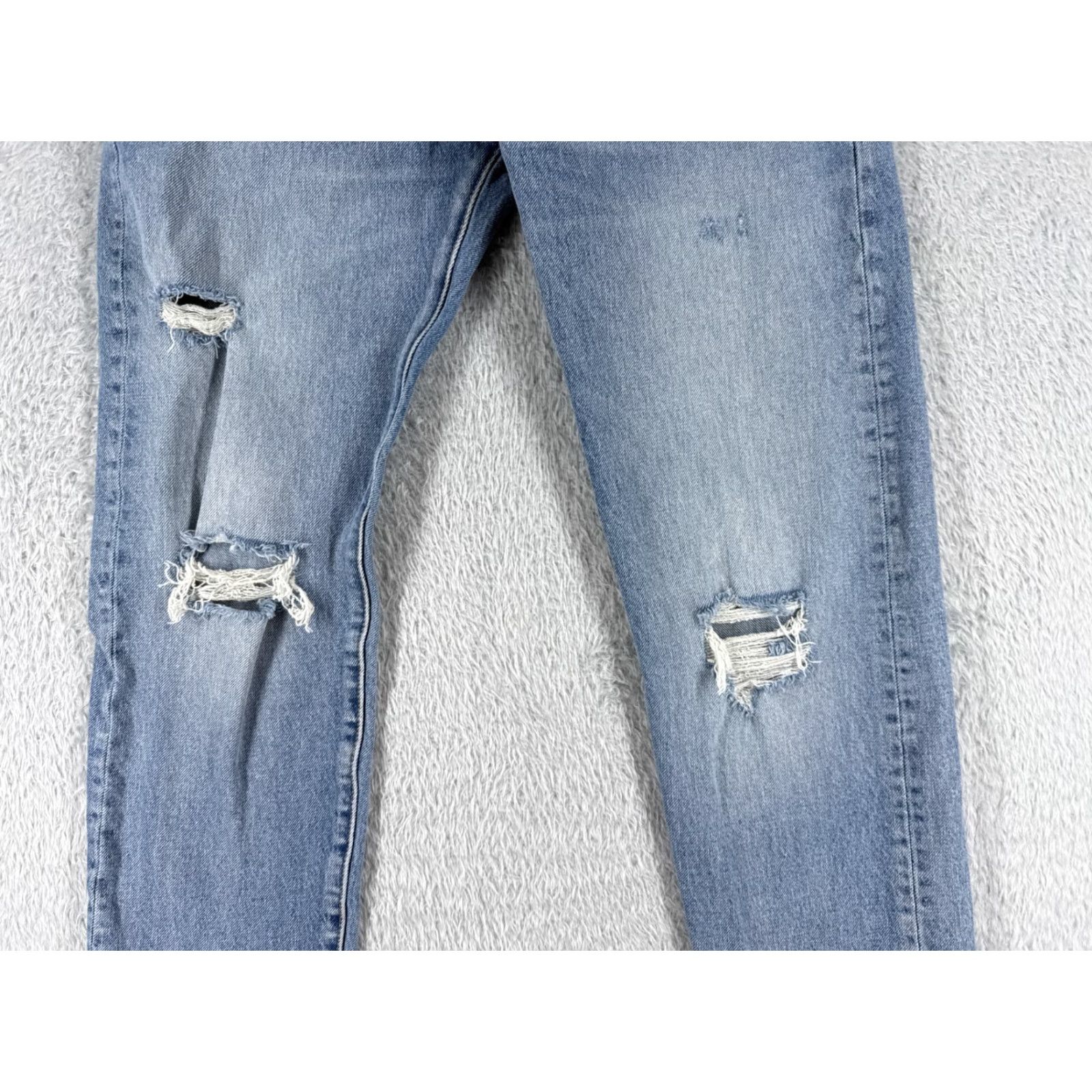 Levi's Levi's Jeans Men Slim Distressed Blue Cotton 28x29 Denim 5-Pocket Zipper Pocket Jeans Size US 30 / EU 46 - 3 Thumbnail