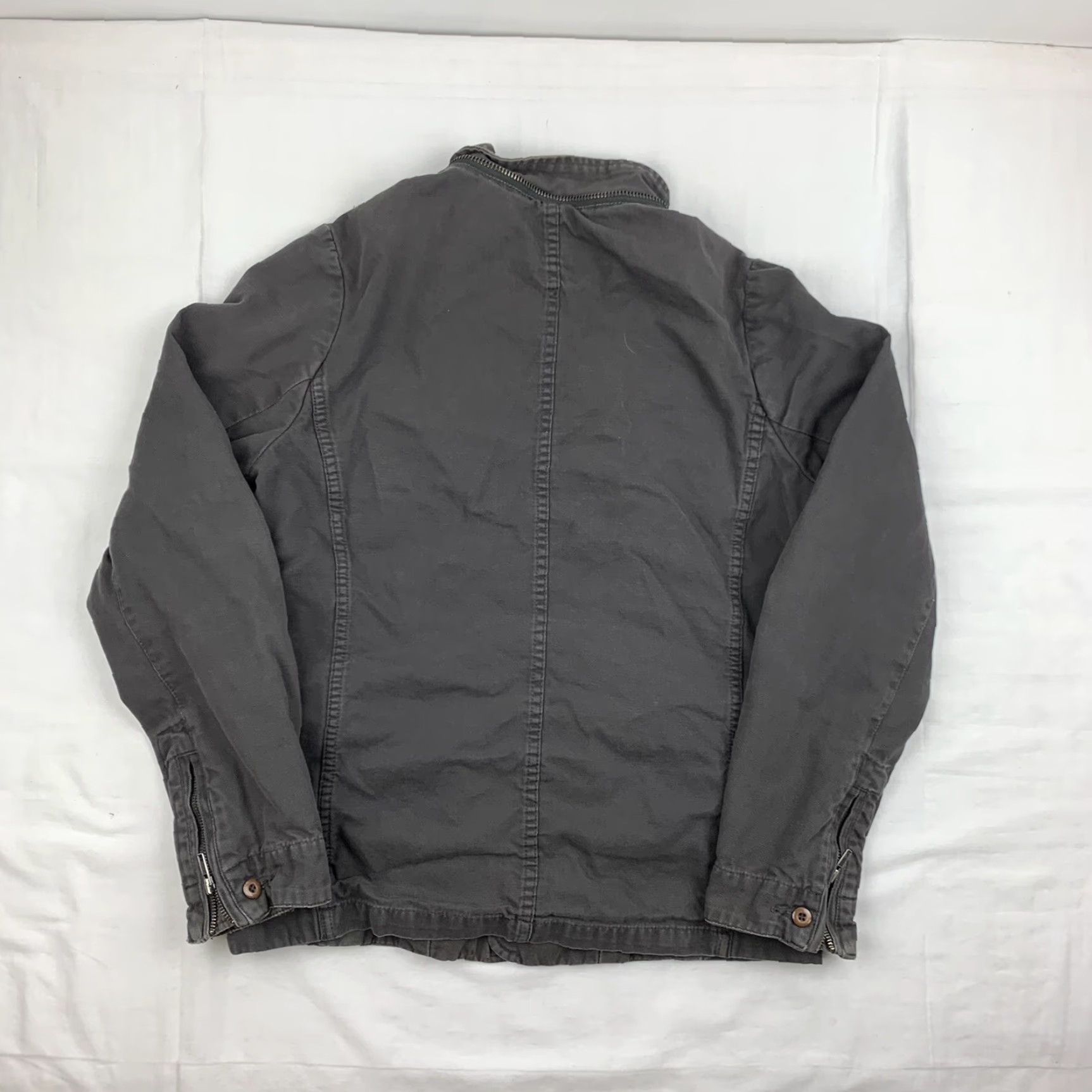 Guess GUESS Jacket Womens Small Brown Button Up Heavy Weight Pockets Zippers Collared Bomber Jacket Mens? Ladies? Size S / US 4 / IT 40 - 7 Thumbnail