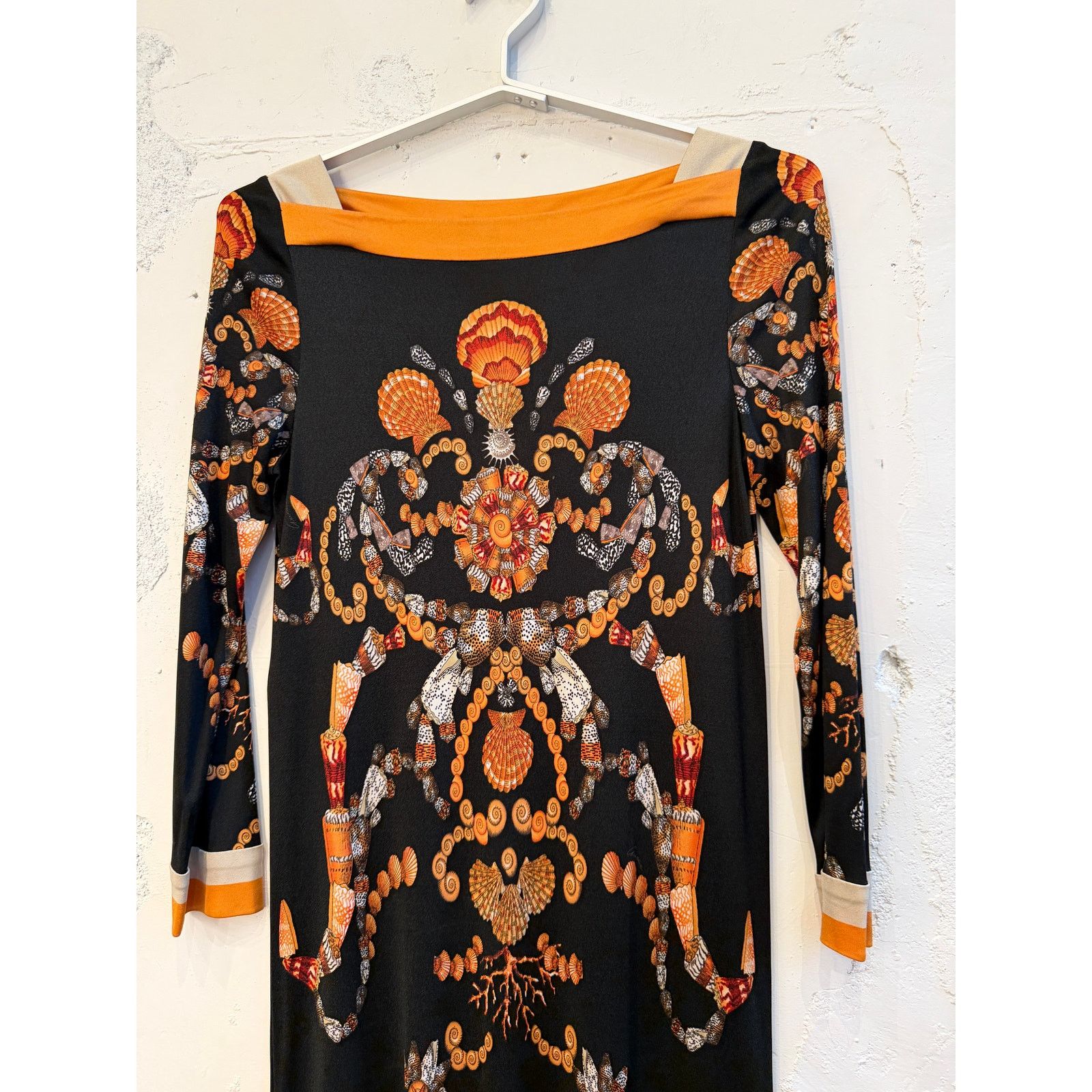 Gucci Gucci Black and Orange Seashell Print Dress Size S / US 4 / IT 40 - 4 Thumbnail
