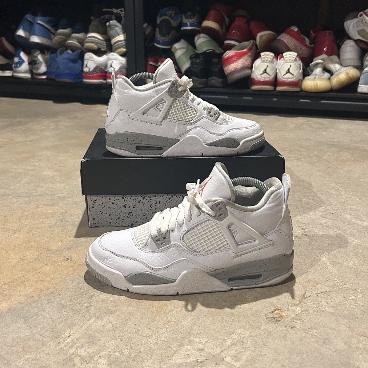 Jordan Brand × Nike Air Jordan 4 Retro White Oreo 2021 US 7 Size US 7 / EU 40 - 1 Thumbnail
