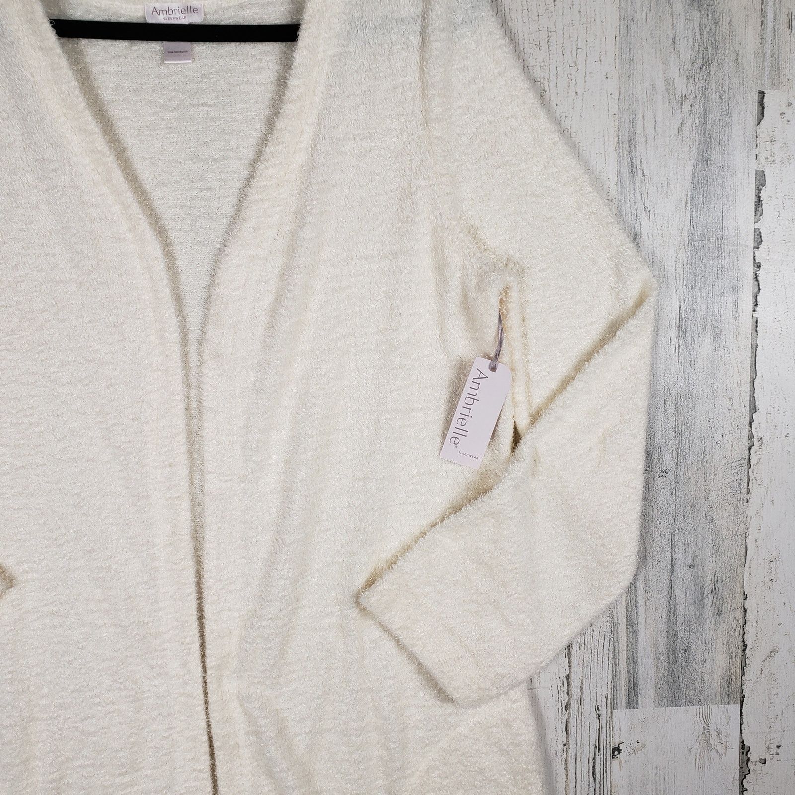 Other NWT Ambrielle Pristine Ivory Open Front House Coat Small Size S / US 4 / IT 40 - 5 Thumbnail
