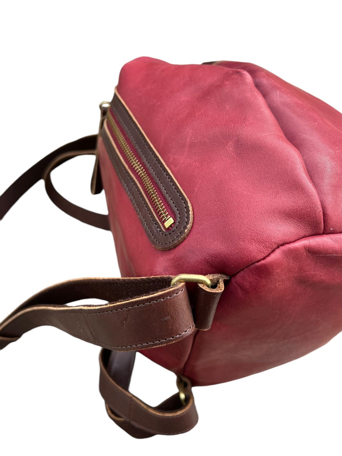 Leather Kissora Japan Scratches Patina Leather Mini Backpack Bag Size ONE SIZE - 17 Thumbnail