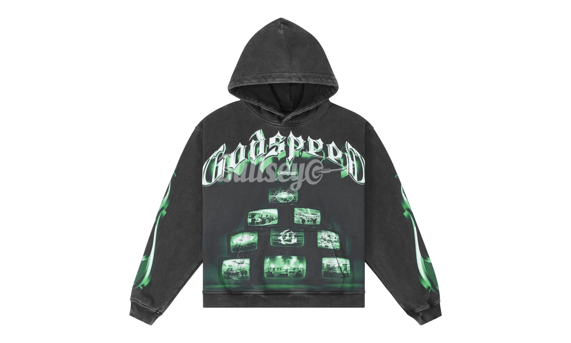 Godspeed Overstimulation 2025 Washed Black Hoodie Size US XL / EU 56 / 4 - 1 Thumbnail