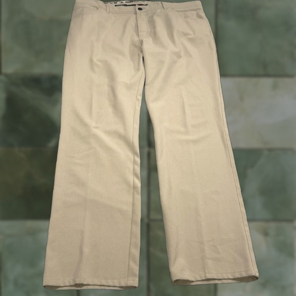 Vintage Alberto Dress Pants Mens 38 X 32 Khaki Ceramica Modern Fit Flat Front Straight Size US 38 / EU 54 - 1 Thumbnail