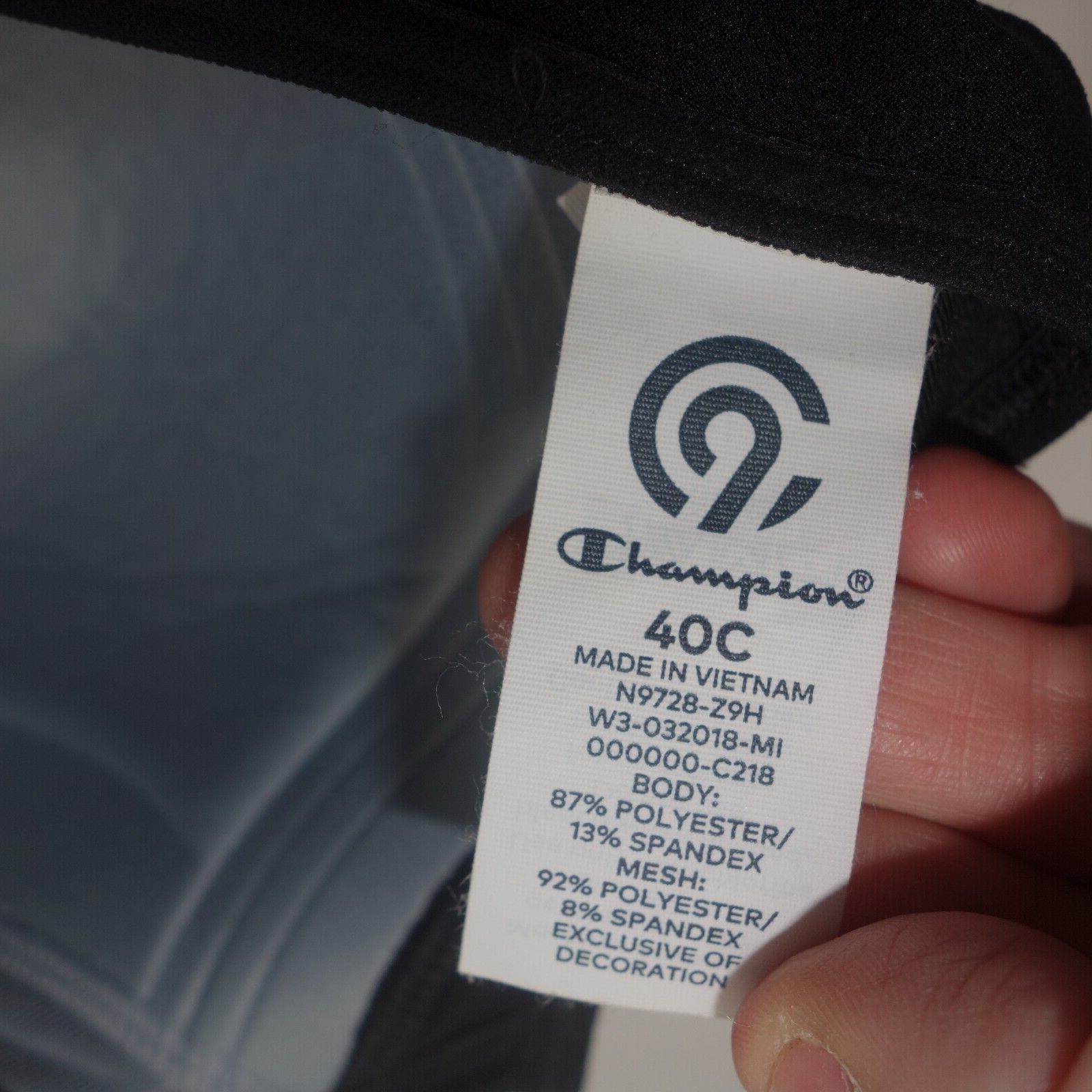 Champion Champion Sport Comfort Molded Cup Sports Bra US 40C BLACK Size ONE SIZE - 3 Thumbnail