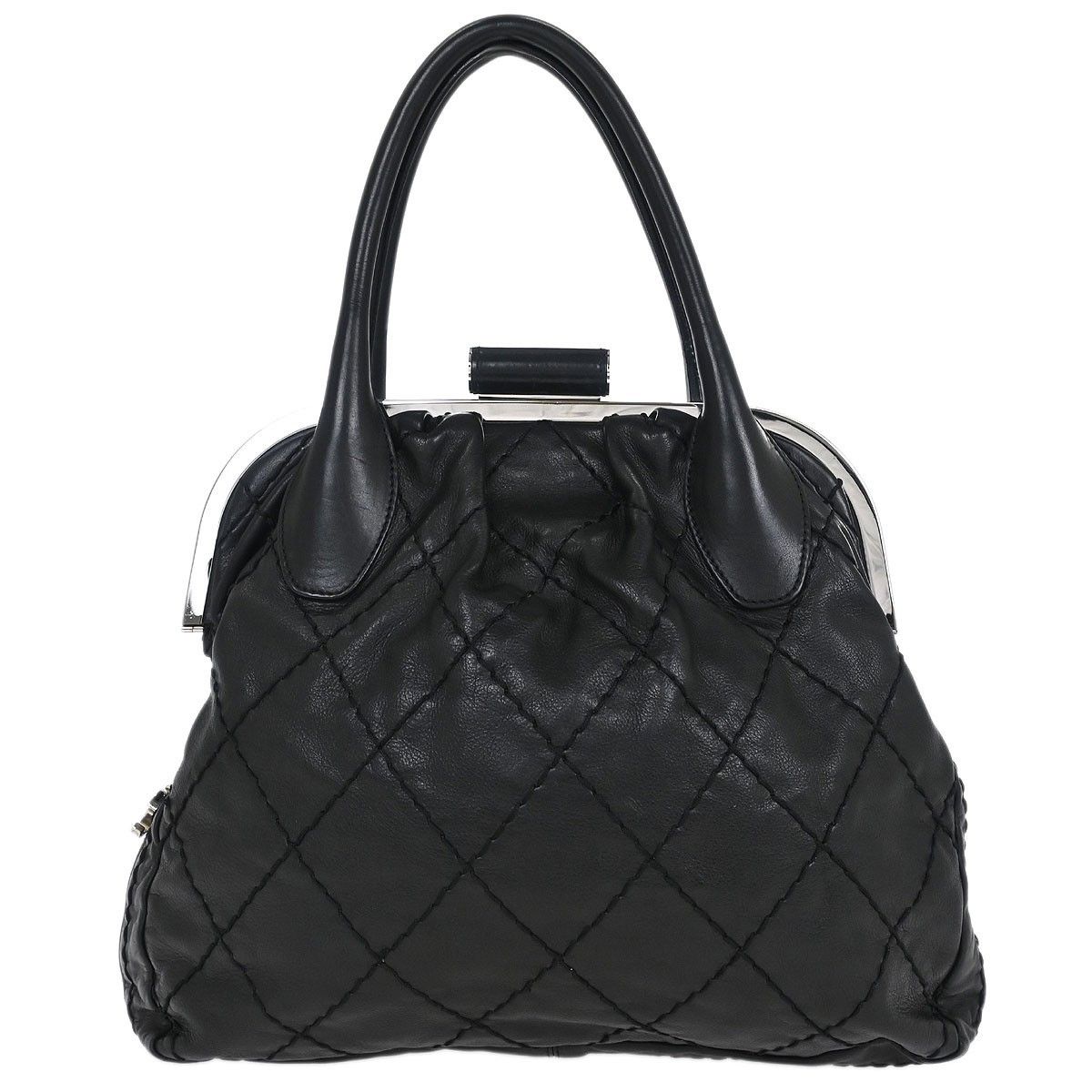 Chanel Chanel Expandable Zip Around Frame Bag Quilted Leather Size ONE SIZE - 1 Thumbnail