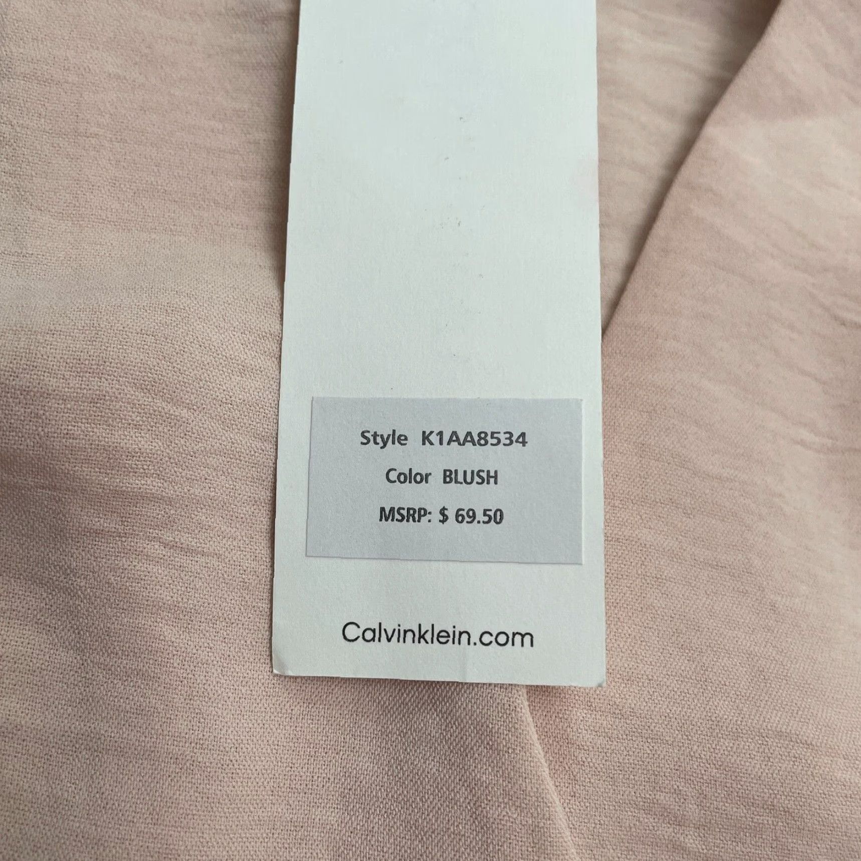 Calvin Klein Calvin Klein Blouse Womens XL Light Pink Sleeveless V-Neck Wrap Work Casual Size XL / US 12-14 / IT 48-50 - 7 Thumbnail