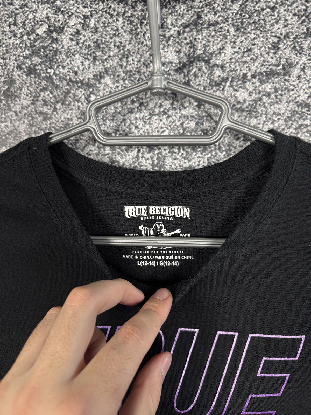 True Religion True Religion Kids T-Shirt Graphic Logo Neon Buddha Tee Size US XXS / EU 40 - 8 Thumbnail