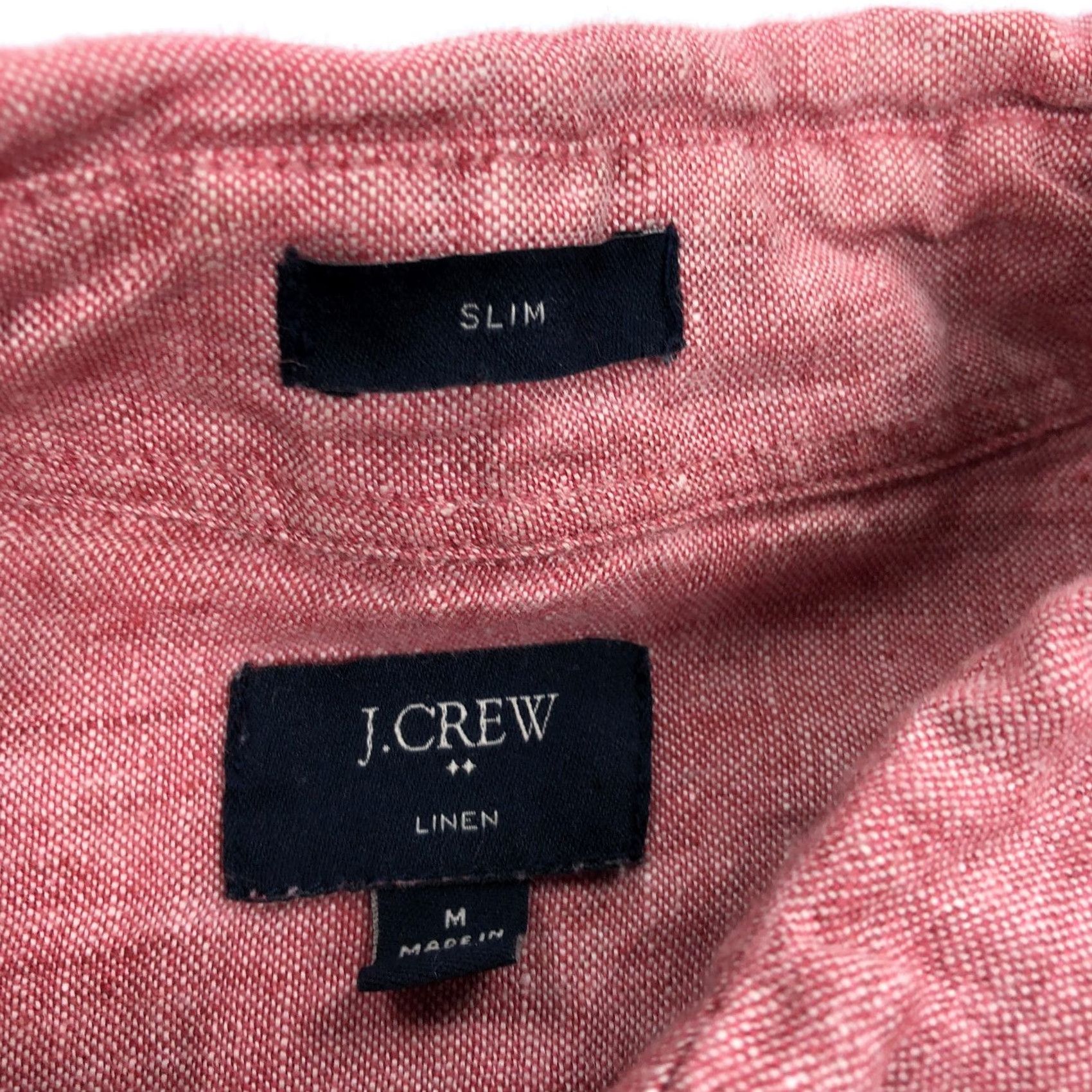 J.Crew VINTAGE J Crew Linen Shirt Mens M Slim Fit Nantucket Red Preppy Coastal Size US M / EU 48-50 / 2 - 4 Thumbnail