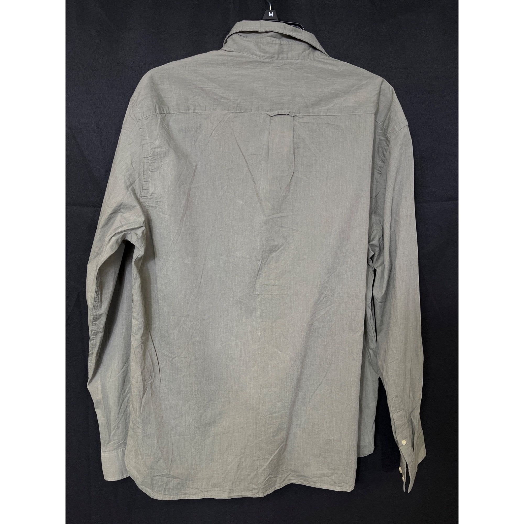 H&M H&M SKU 7634 Mens Olive Green Button Down Long Sleeve Shirt Size US L / EU 52-54 / 3 - 2 Thumbnail
