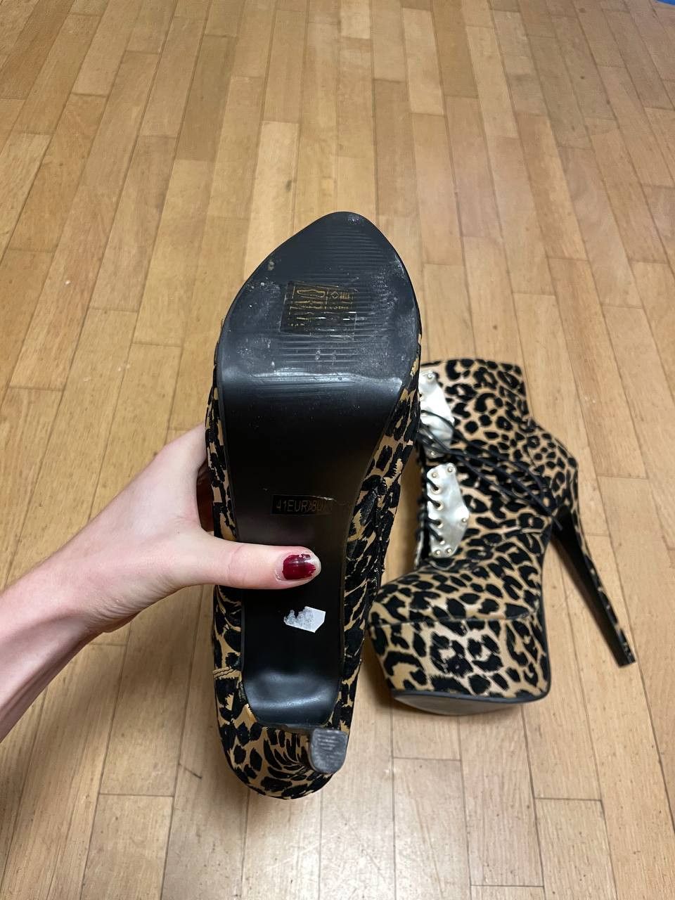 Other Leopard platform strip heels – Pleaser style Sergio Todzi Size US 10 / IT 40 - 7 Thumbnail