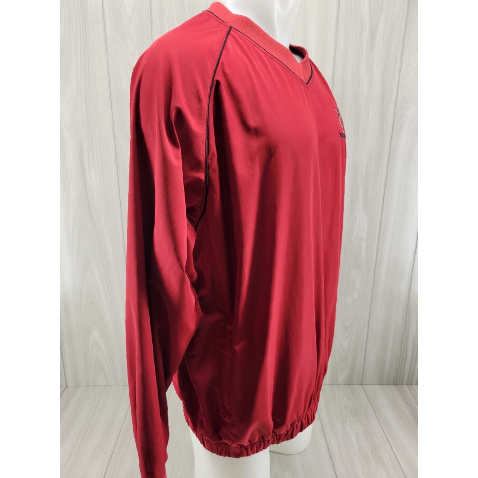 Footjoy Footjoy Ballantrae Golf Windbreaker Jacket Mens Large Red V-Neck Long Sleeve Long Sleeve Shirt? Size US L / EU 52-54 / 3 - 4 Thumbnail