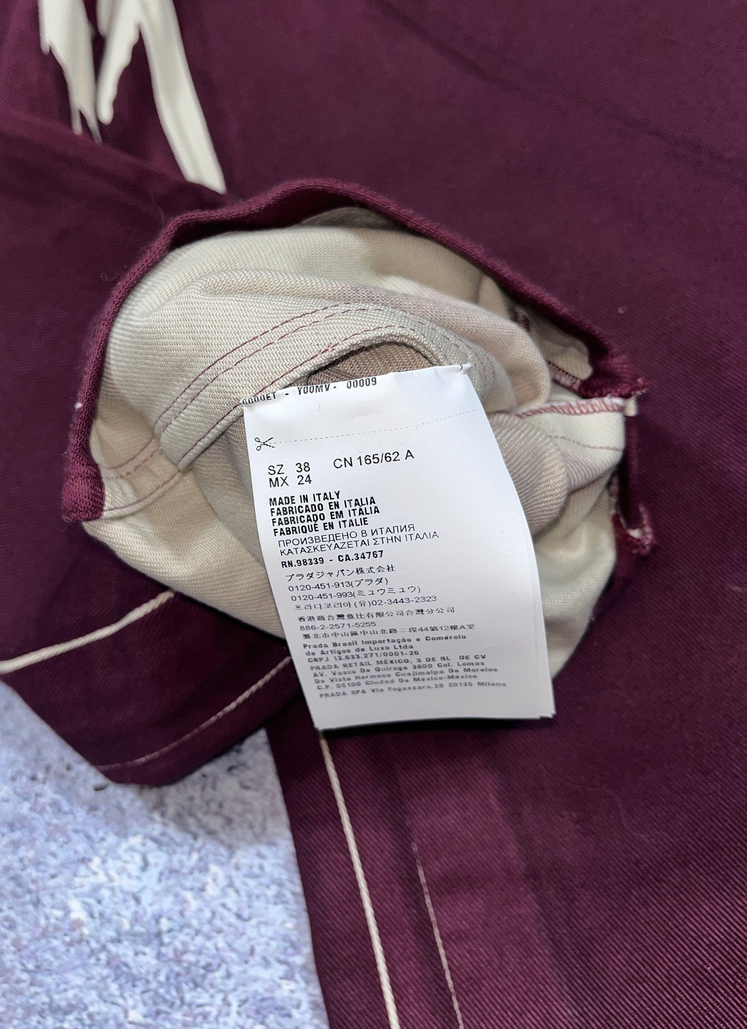 Prada Archive Prada Milano Denim Pants Jeans Red Wine Blood Unisex Size 29" - 15 Thumbnail