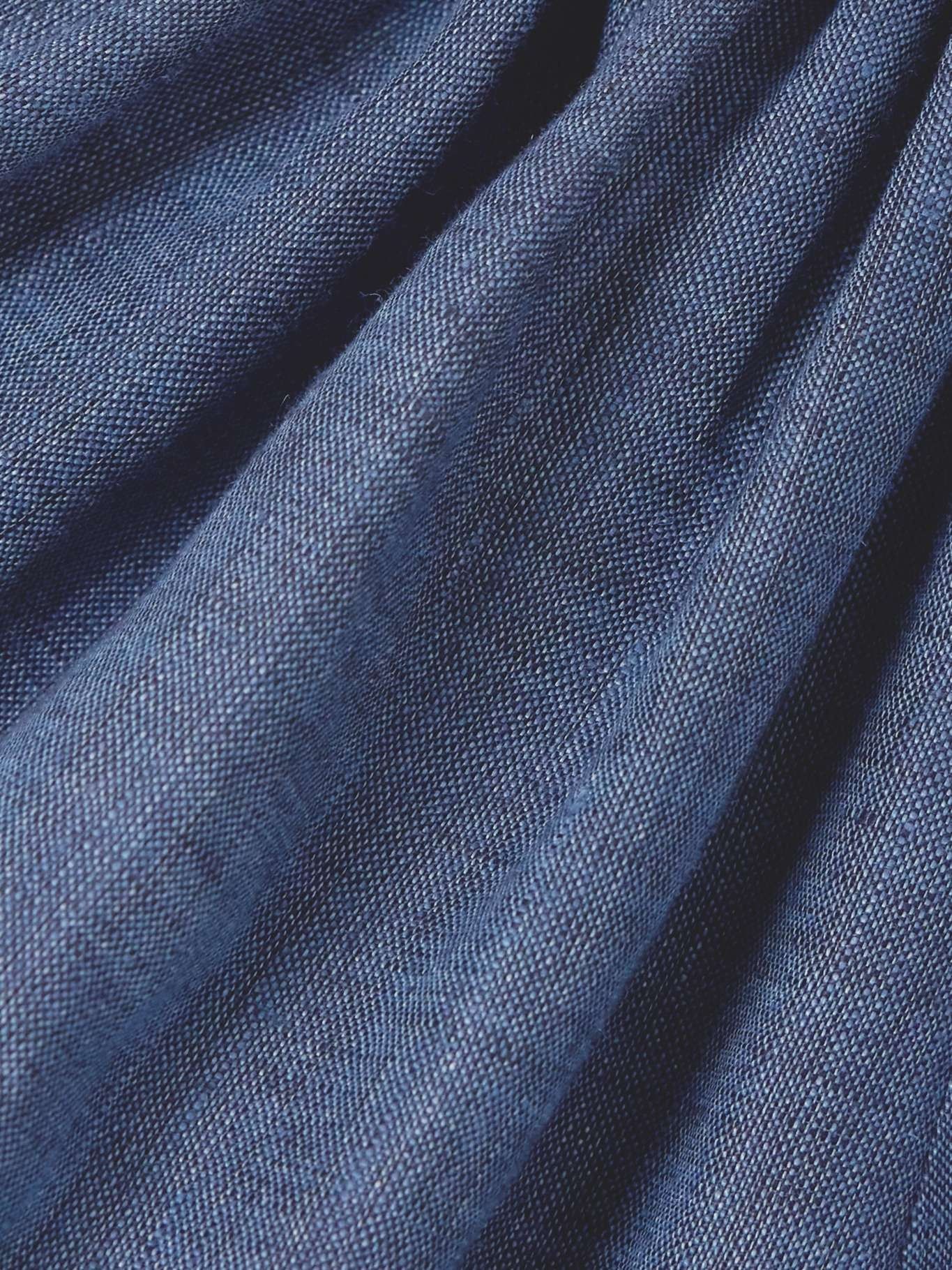 Loro Piana o1srvl11e0725 FAN6557 Molly Linen Shirt in Blue Size L / US 10 / IT 46 - 3 Thumbnail