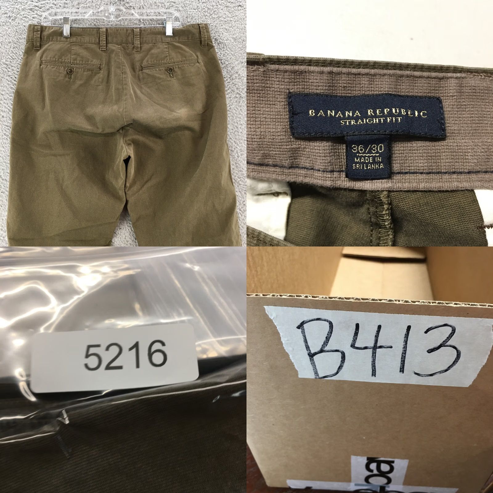Banana Republic Banana Republic Straight Fit Pants Mens 36/30 Green Mid Rise Zip Fly Casual Pants Mens Green Straight Fit Slant Pockets 36/30 Regular Rise Size US 36 / EU 52 - 9 Thumbnail