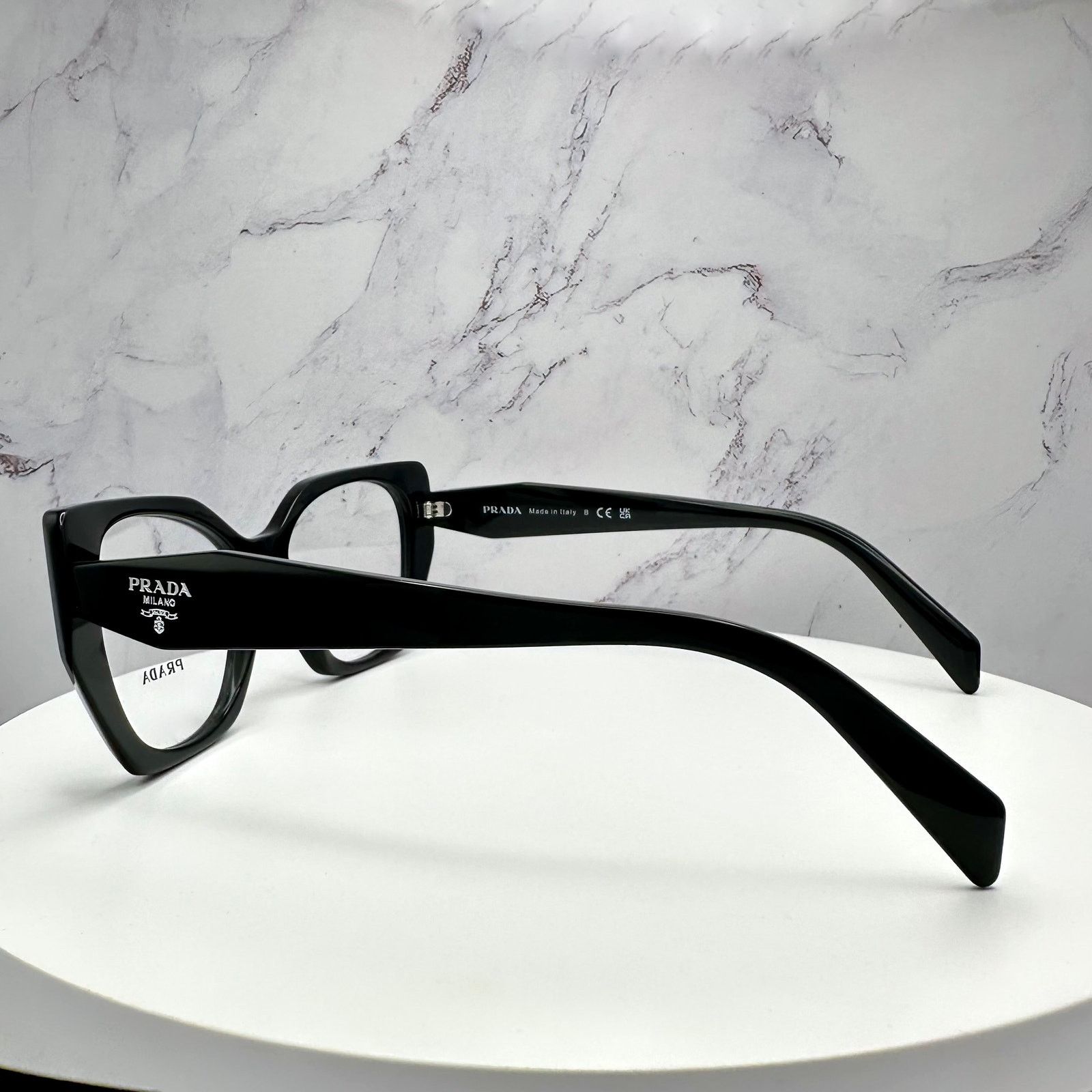 Prada New Prada Eyeglasses Women Black Symbole Logo Glasses 52mm Size ONE SIZE - 4 Thumbnail