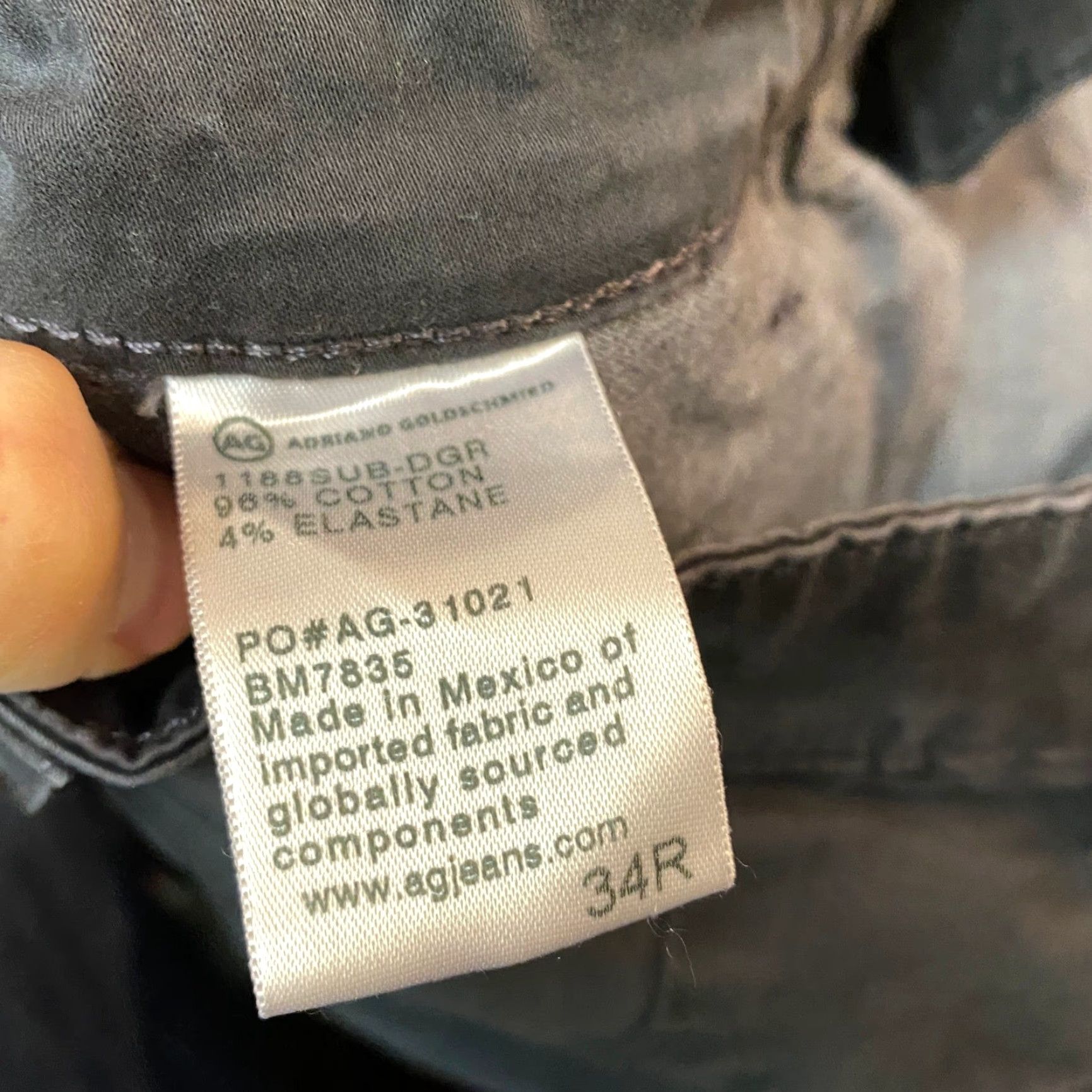 Vintage AG Adriano Goldschmied The Lux Khaki Tailored Trouser Pants Mens 34R Dark Grey Size US 34 / EU 50 - 3 Thumbnail