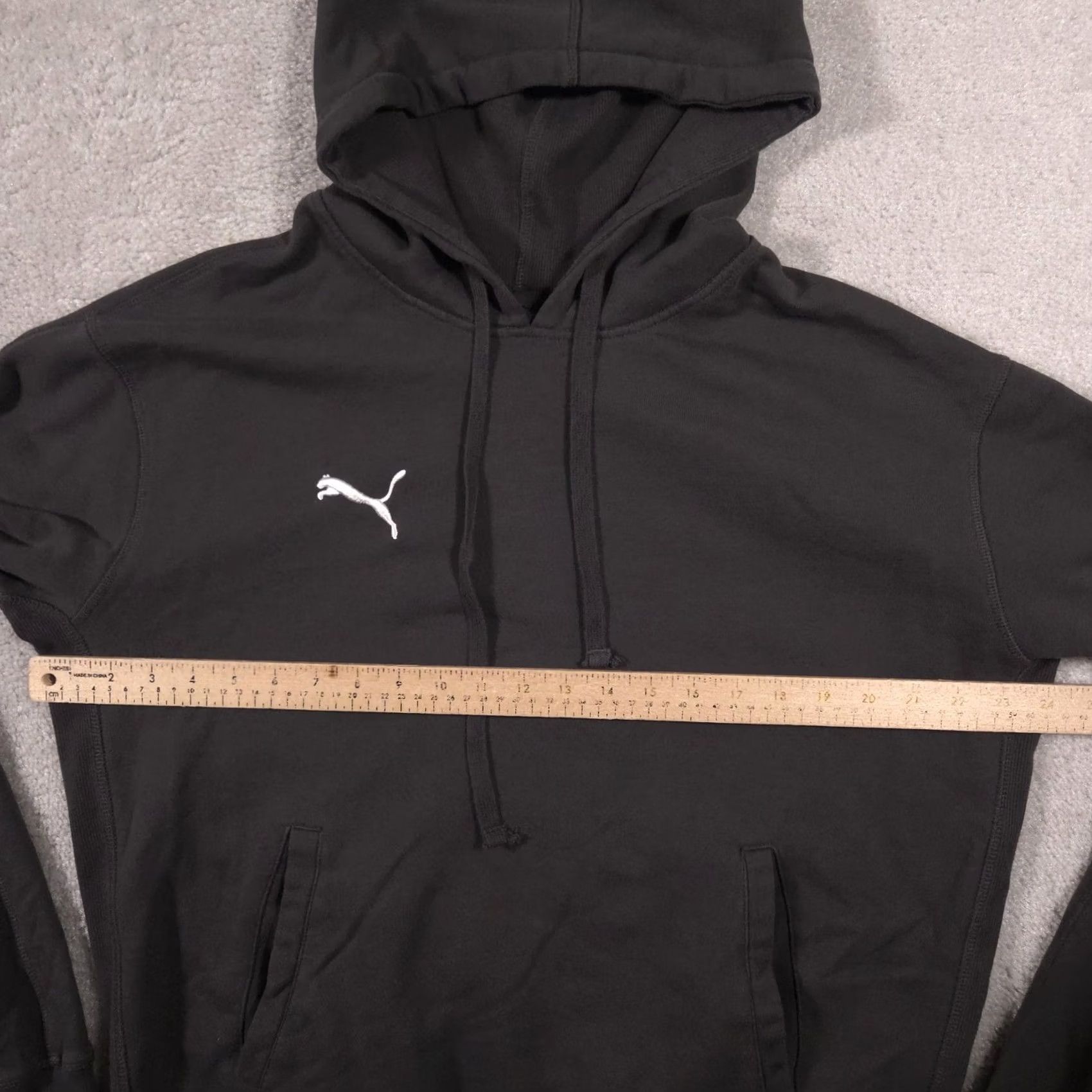 Puma PUMA Hoodie Mens L Black Pullover Fleece Sweatshirt Embroidered Logo Chest Size US L / EU 52-54 / 3 - 7 Thumbnail