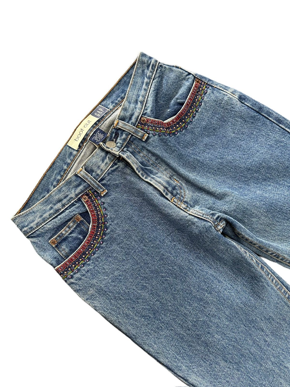 Vintage FW1999 GAP boot cut handcrafted sashiko denim Size US 28 / EU 44 - 4 Thumbnail
