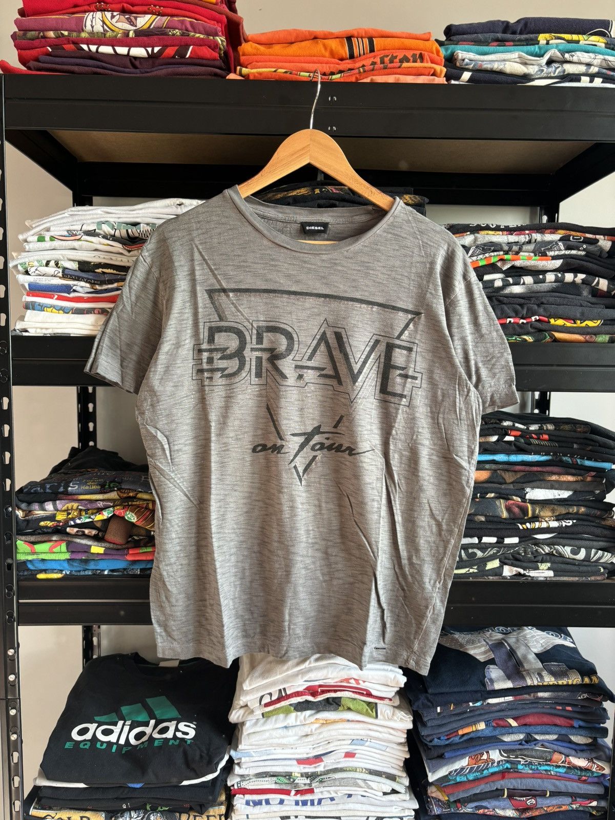 Diesel × Vintage Diesel Only The Brave T-shirt Grey World Tour Japanese Rare Size US XL / EU 56 / 4 - 1 Thumbnail