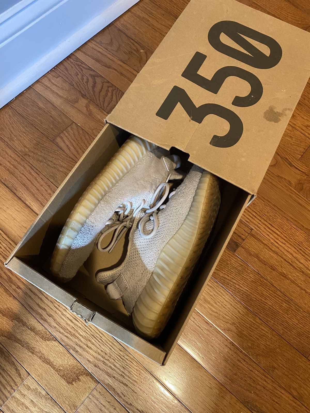 Yeezy Adidas Yeezy 350v2 Sesame Size US 9 / EU 42 - 9 Thumbnail
