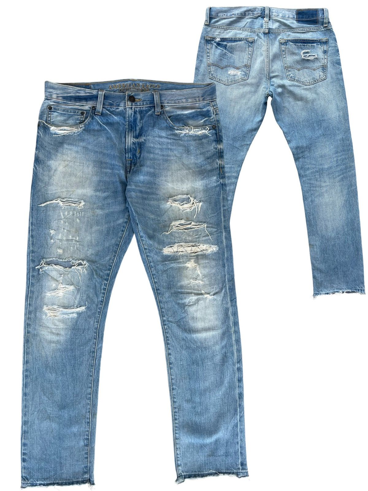 Japanese Brand 🔥 Japanese Brand American Eagle Distressed Denim W34" Size US 34 / EU 50 - 1 Thumbnail