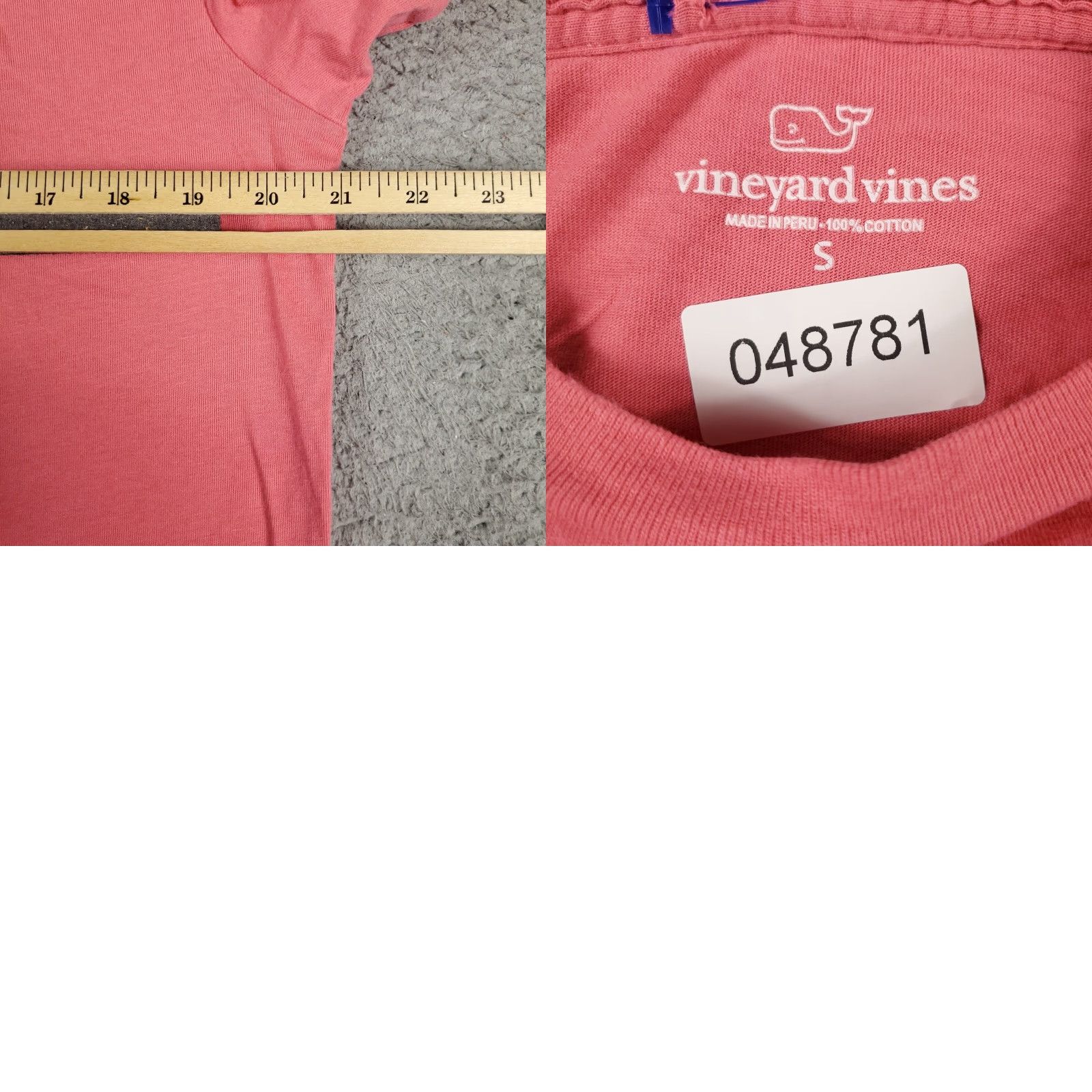 Vineyard Vines VINEYARD VINES T-Shirt Mens Small Pink Long Sleeve Crew Neck Ski Whale Size US S / EU 44-46 / 1 - 8 Thumbnail