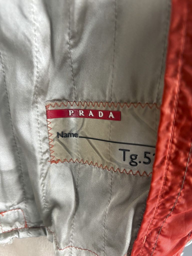Prada Orange Nylon Racing Bomber Jacket Size US M / EU 48-50 / 2 - 6 Thumbnail