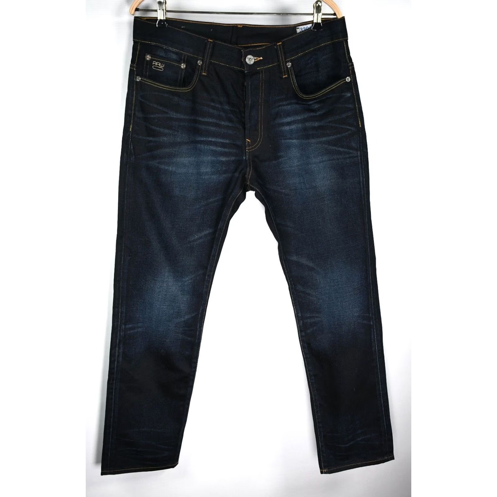 G-Star G-Star 3301 Straight Jeans Main Selling Point Shirt Mens W34 L30 Blue 5-Pocket Denim Regular Fit Vintage No N/A Size US 34 / EU 50 - 2 Thumbnail
