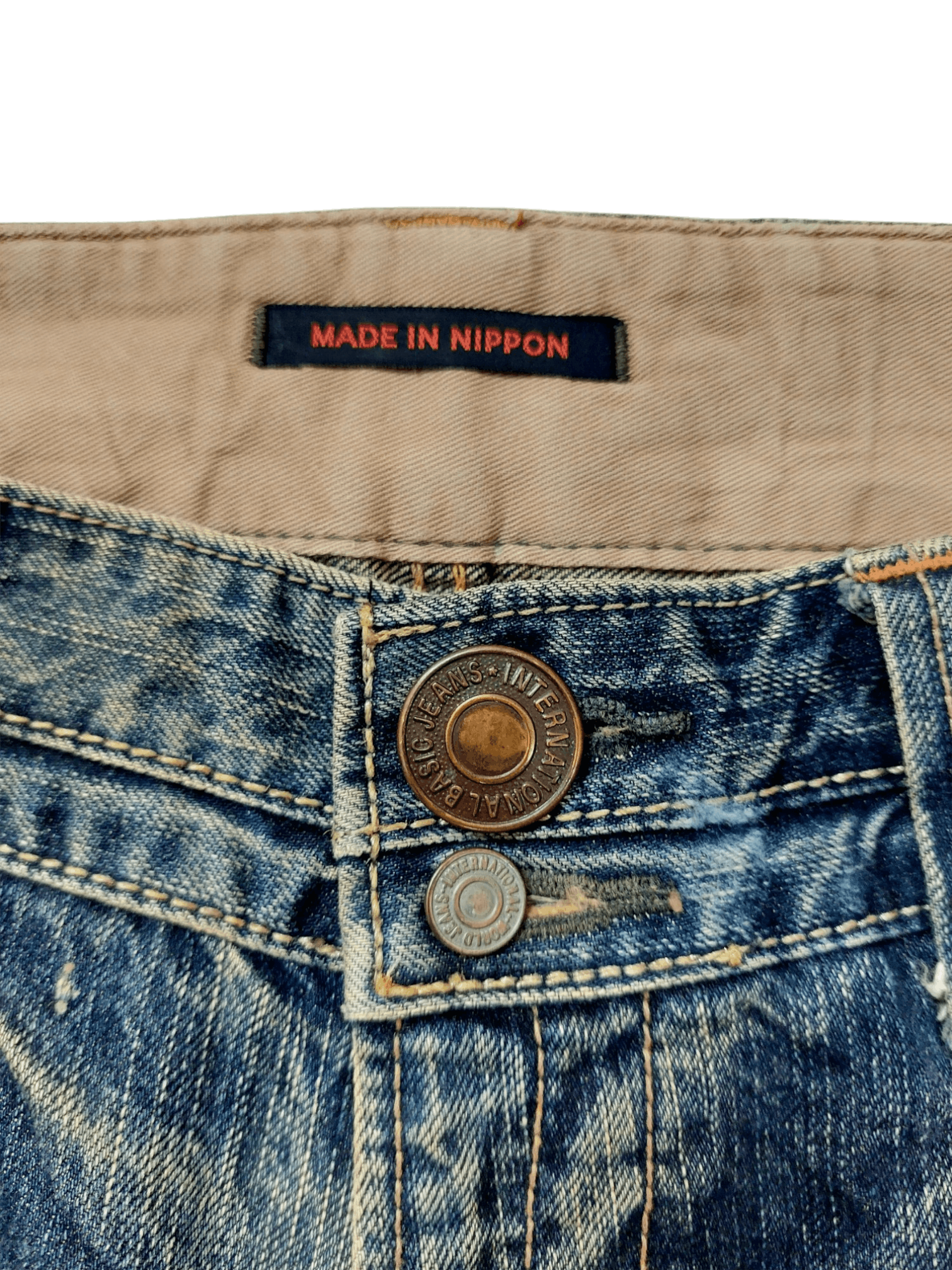 Blueway Japan Made Baggy Distressed Denim