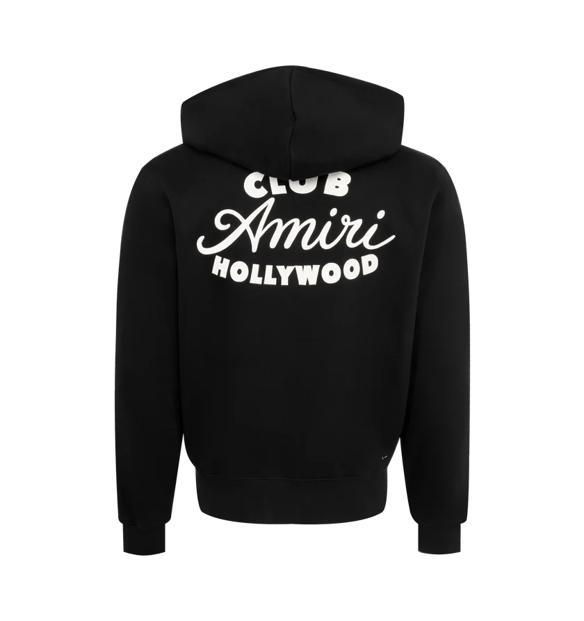 Amiri o1h1sh11225 Club Amiri Zip Hoodie in Black Size US XL / EU 56 / 4 - 2 Thumbnail