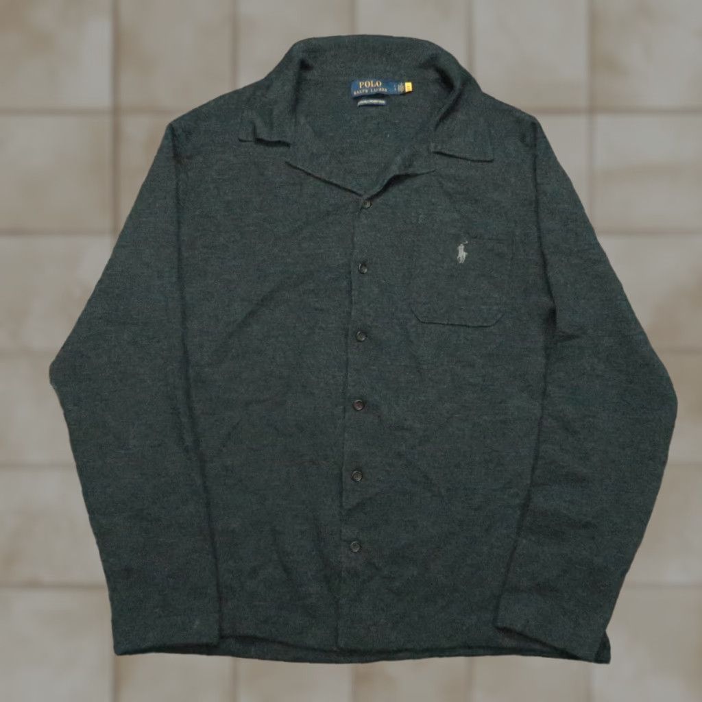 Polo Ralph Lauren Polo Ralph Lauren Sweater Mens Large Gray Washable Merino Wool Jumper Size US L / EU 52-54 / 3 - 1 Thumbnail