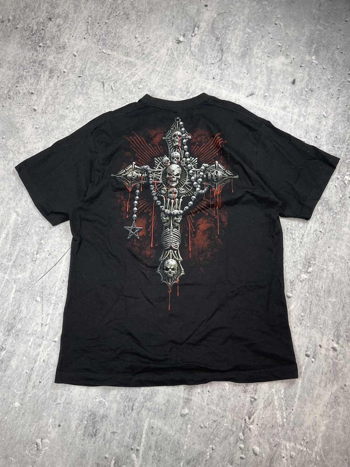 Vintage ☠️Spiral big logo tee skull rock Size US XL / EU 56 / 4 - 1 Thumbnail