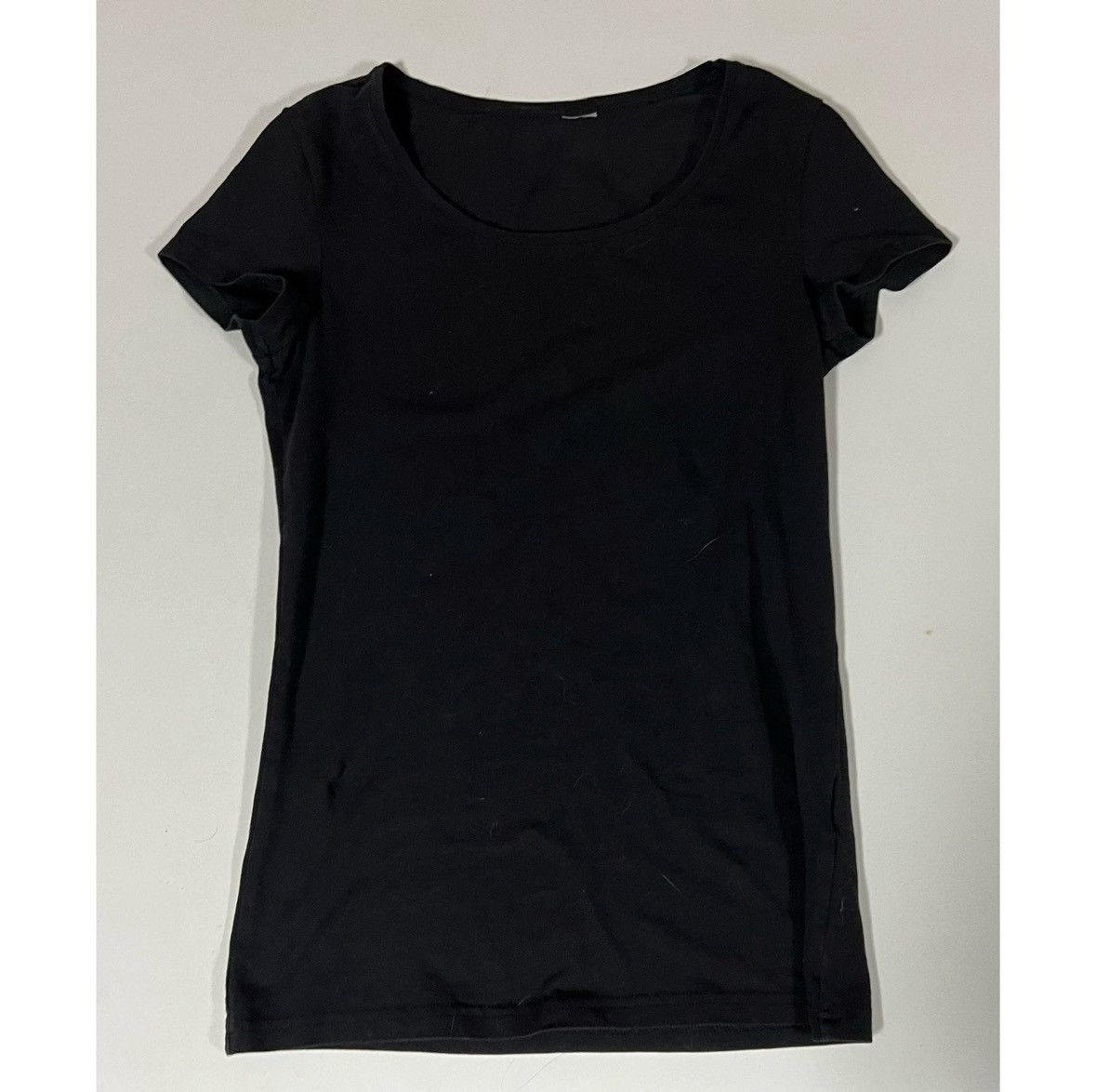 Japanese Brand Black Solid Short Sleeve T-Shirt Top Blouse Tee Size S (6) 🖤 Size S / US 4 / IT 40 - 2 Thumbnail