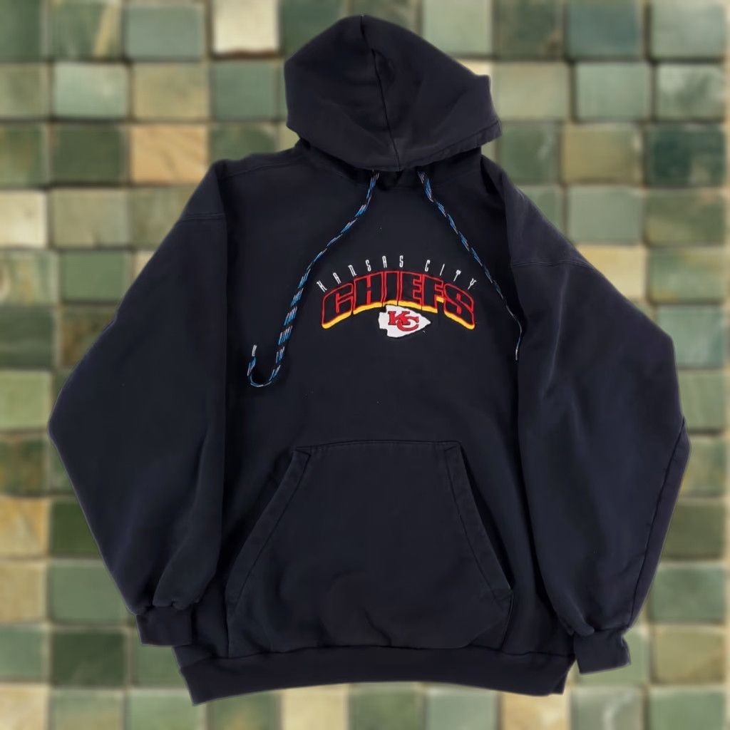 Vintage VINTAGE Kansas City Chiefs The Game Hoodie Sweatshirt Drawstring Black Mens XL Size US XL / EU 56 / 4 - 1 Thumbnail