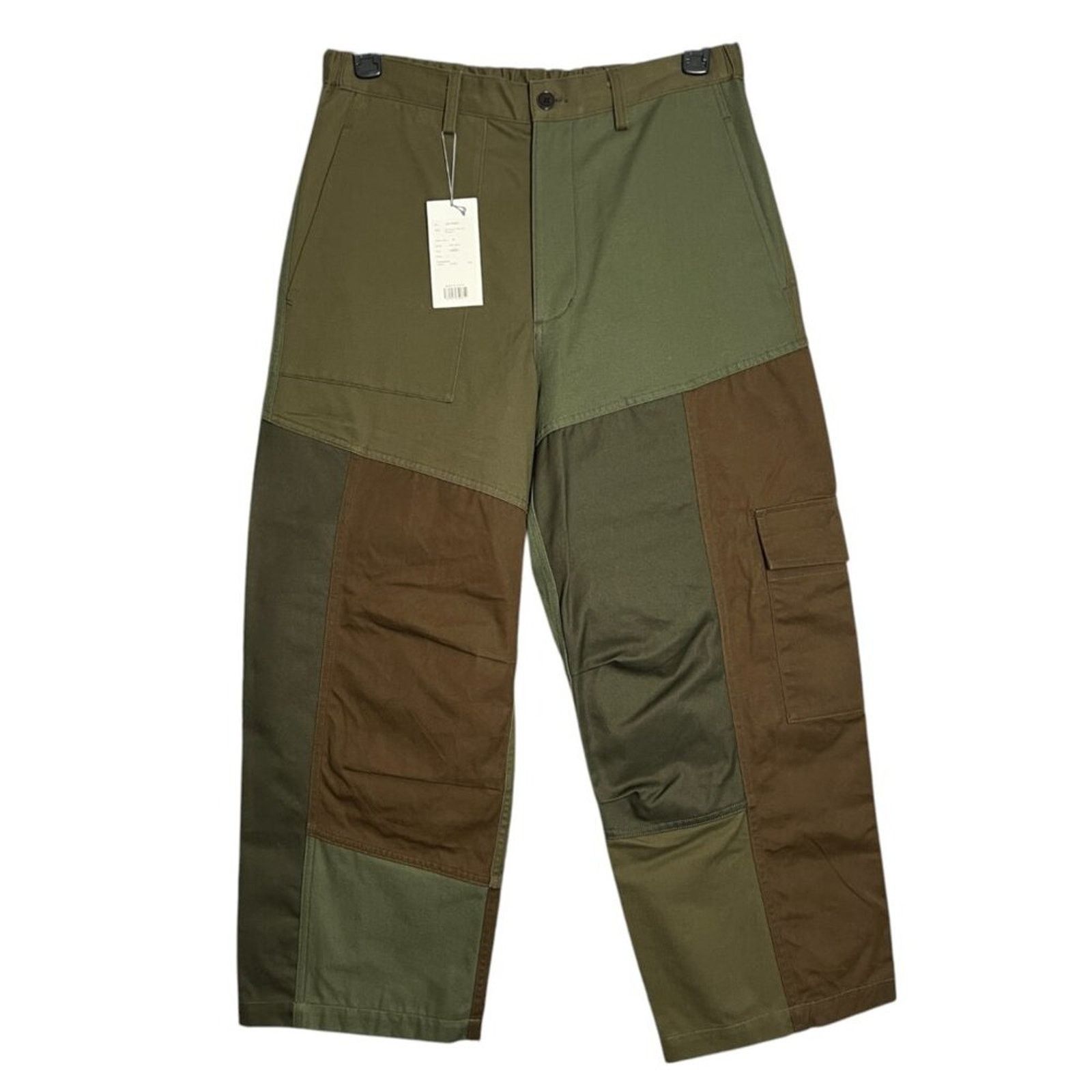 KUON KUON Japan Patchwork Utility Cargo Trousers L Wide Leg NWT Size US 34 / EU 50 - 1 Thumbnail