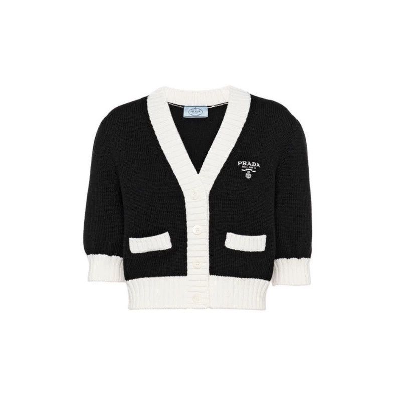 Prada Prada Black classic logo medium-sleeved cardigan jacket 250 Size US XS / EU 42 / 0 - 1 Thumbnail