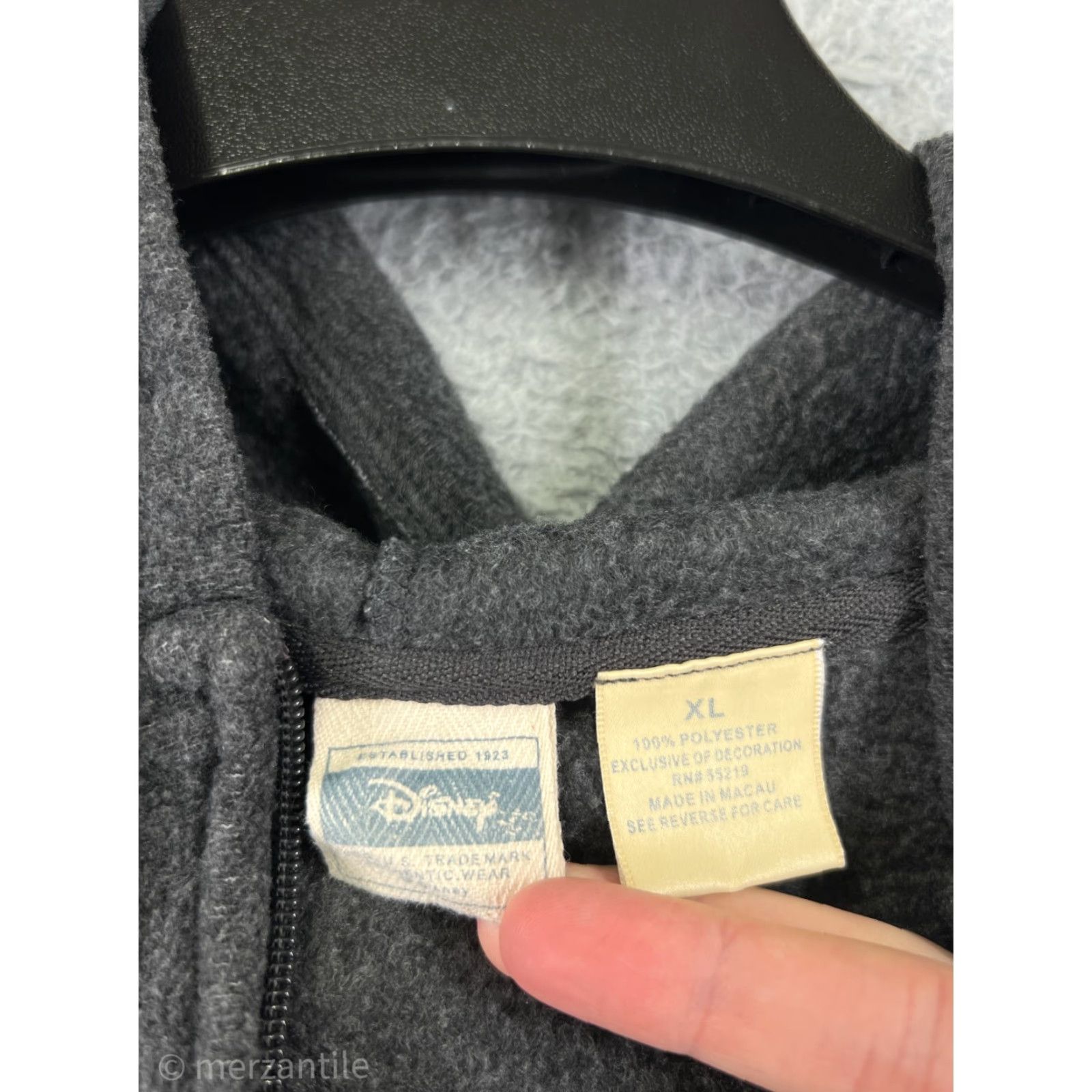 Disney Disney Girls XL Gray Eeyore Polyester Fleece Full Zip Hoodie Size XL / US 12-14 / IT 48-50 - 3 Thumbnail