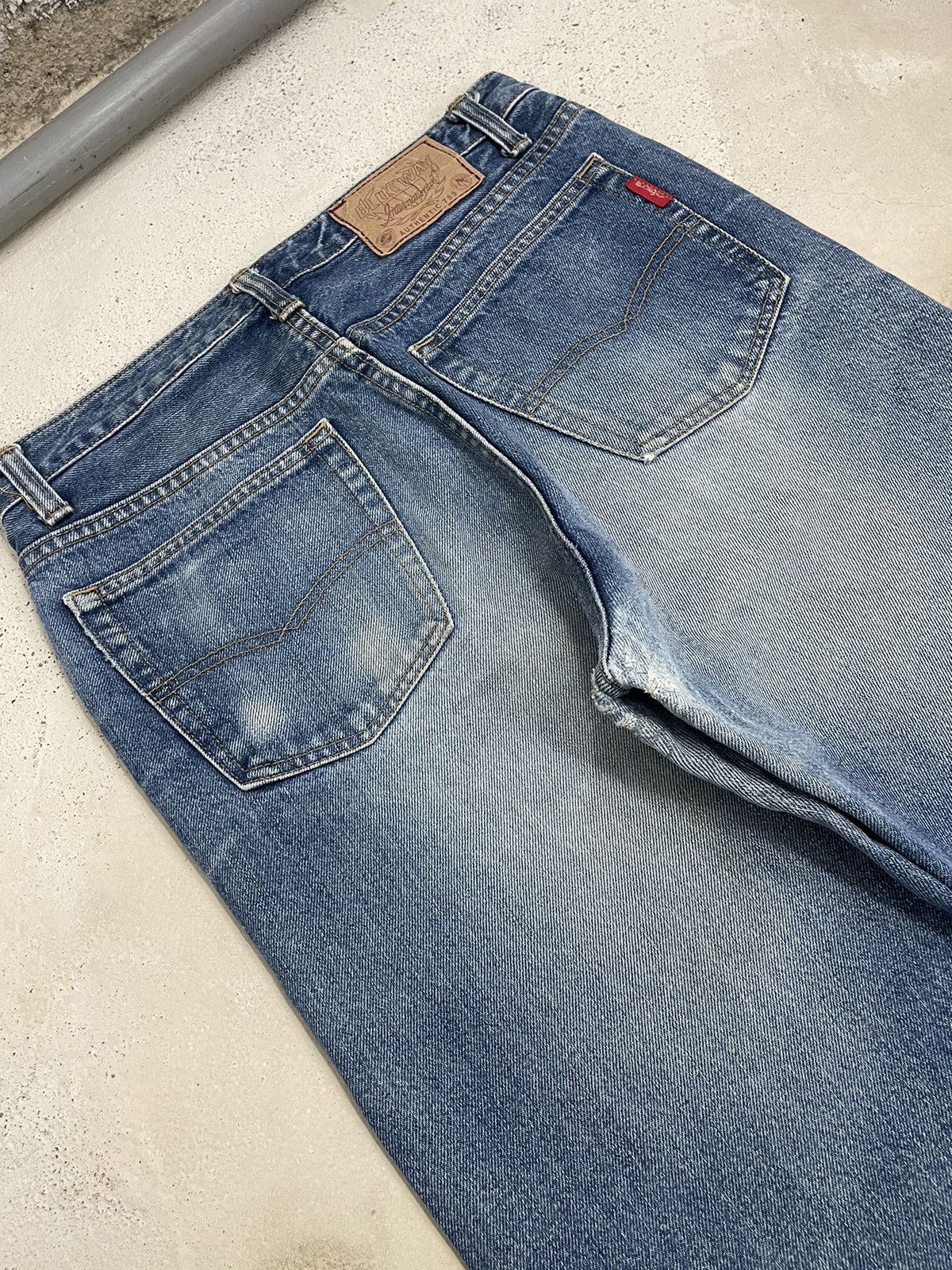 Blue Blue Japan × Japan Blue × Japanese Brand Vintage Y2k Blueway Repaired Japan Denim Pants (AB39) Size US 29 - 15 Thumbnail