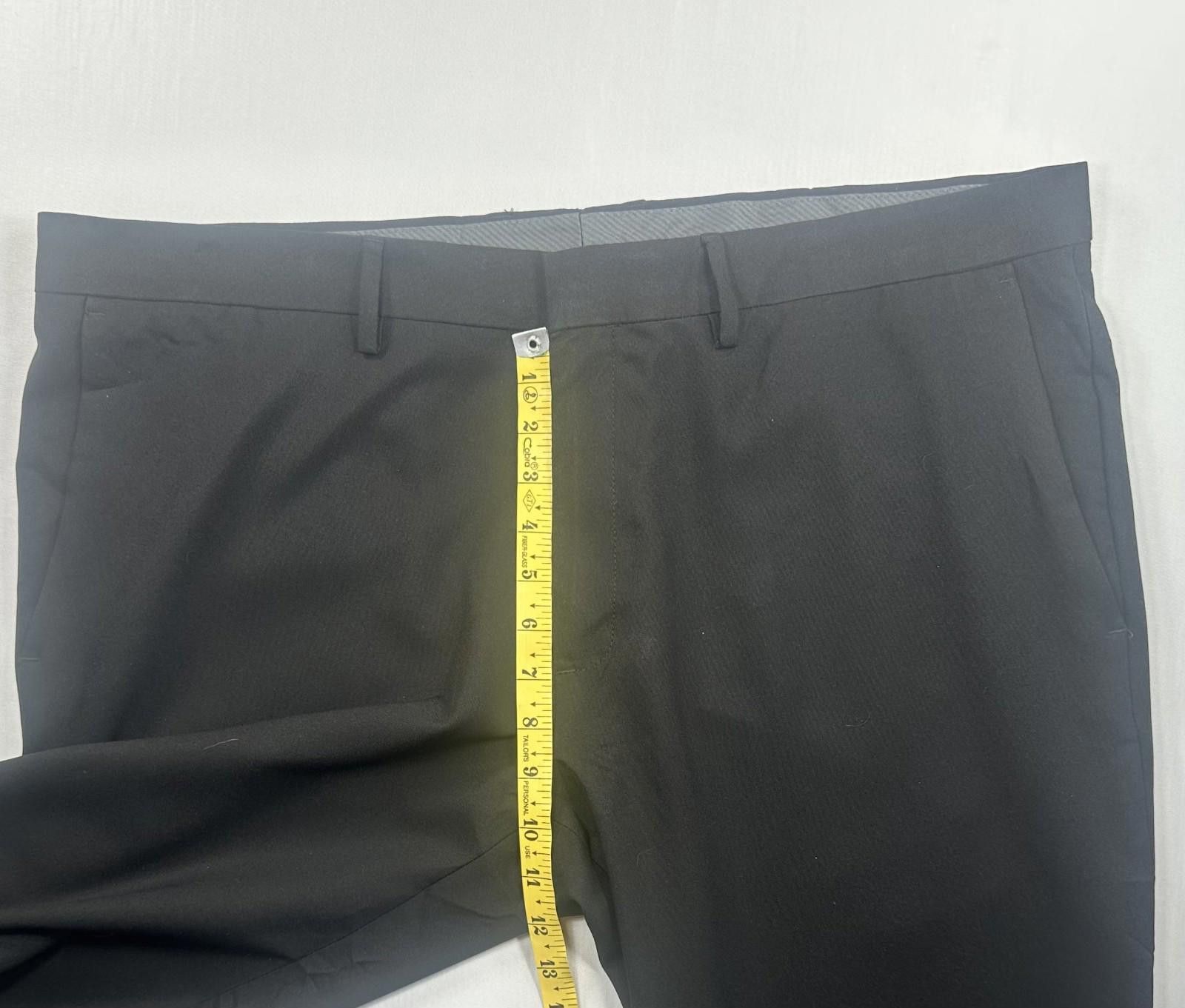 Other Kenneth Cole Reaction Flat Front Dress Pants Black Men 40/30 Size US 40 / EU 56 - 4 Thumbnail