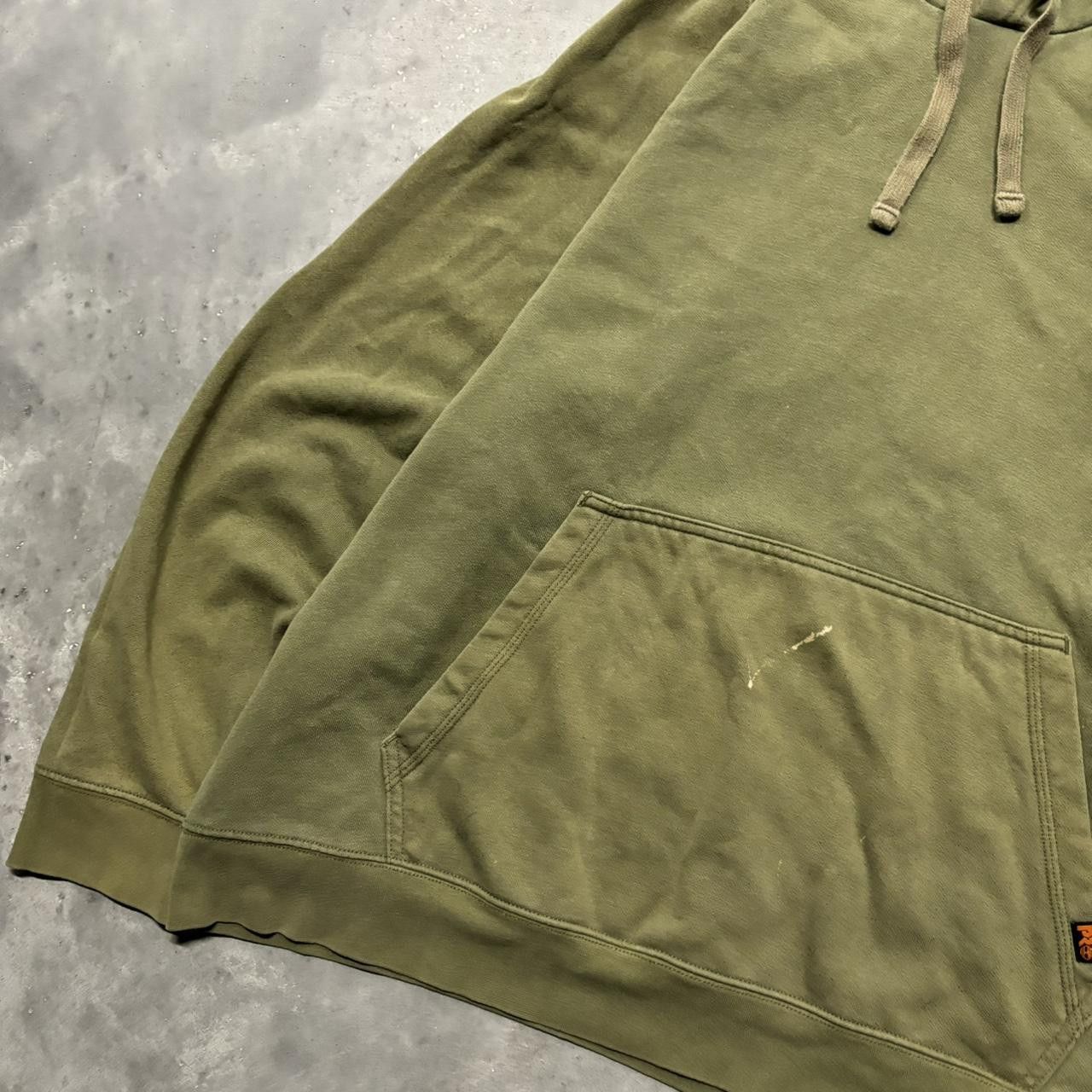Timberland × Vintage Crazy Vintage Y2K/2000s Faded Khaki Green Earth Tone Timberland Essential Hoodie! Size US XL / EU 56 / 4 - 3 Thumbnail