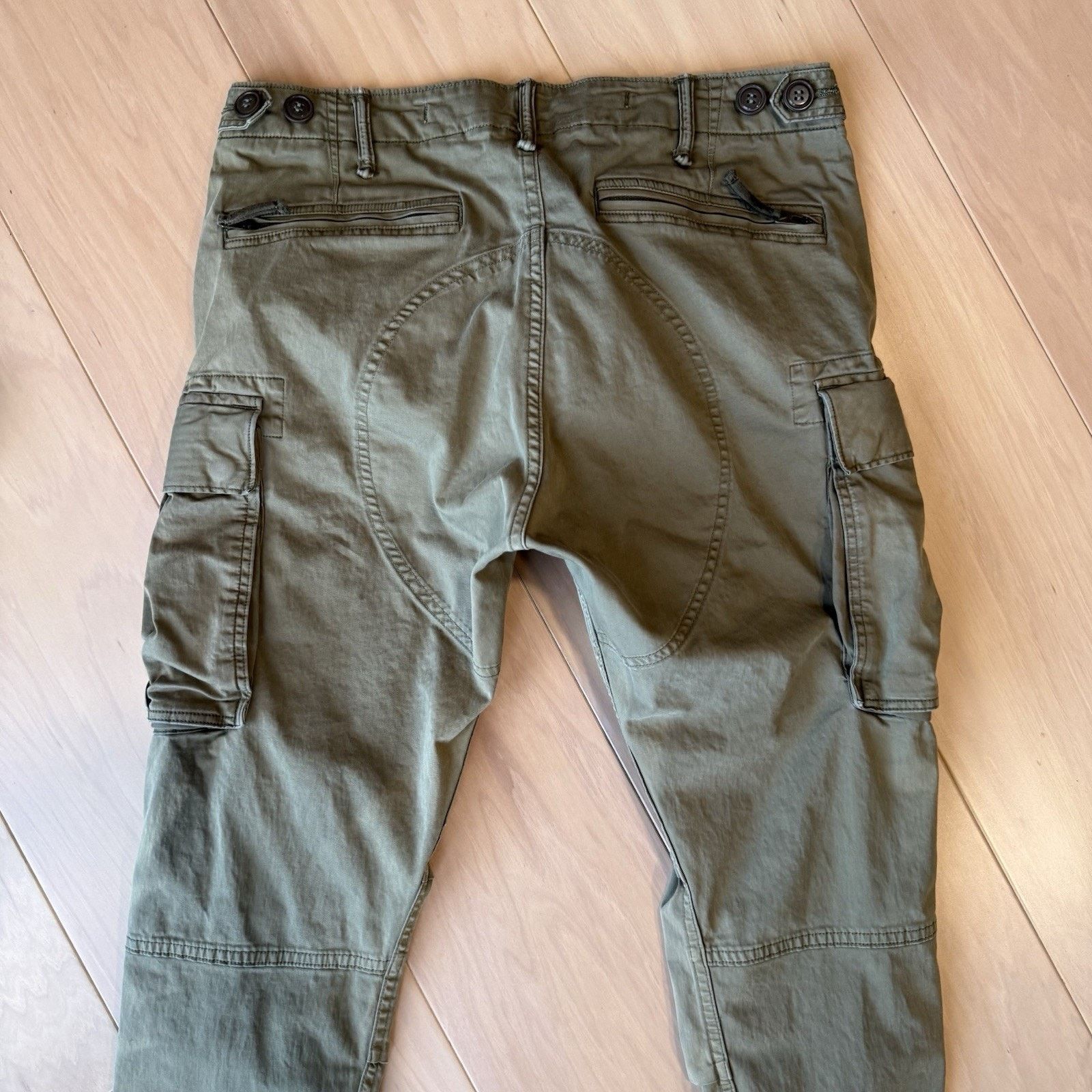 Polo Ralph Lauren RRL Cargo Pants Green Slim Fit Military Utility Streetwear Size US 30 / EU 46 - 8 Thumbnail