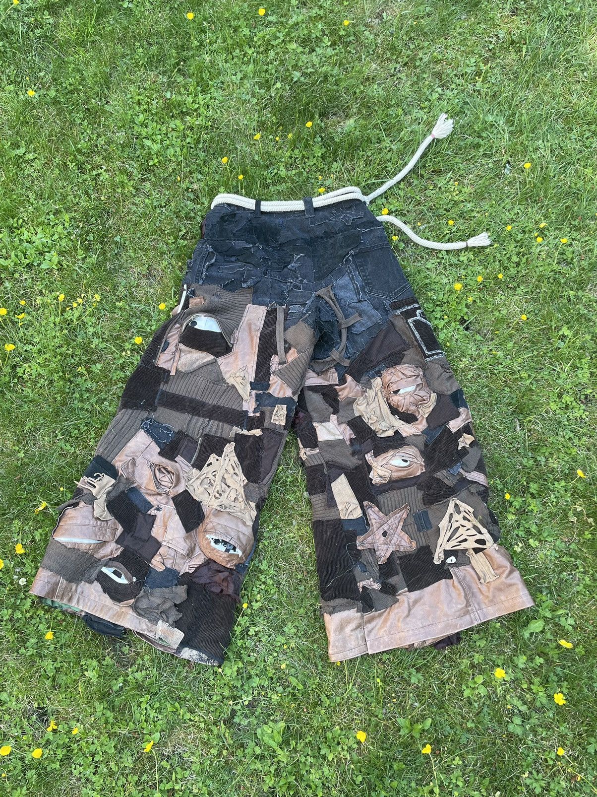 Leather 9426.exe 1 of 1 patchwork baggy pants Size US 32 / EU 48 - 1 Thumbnail